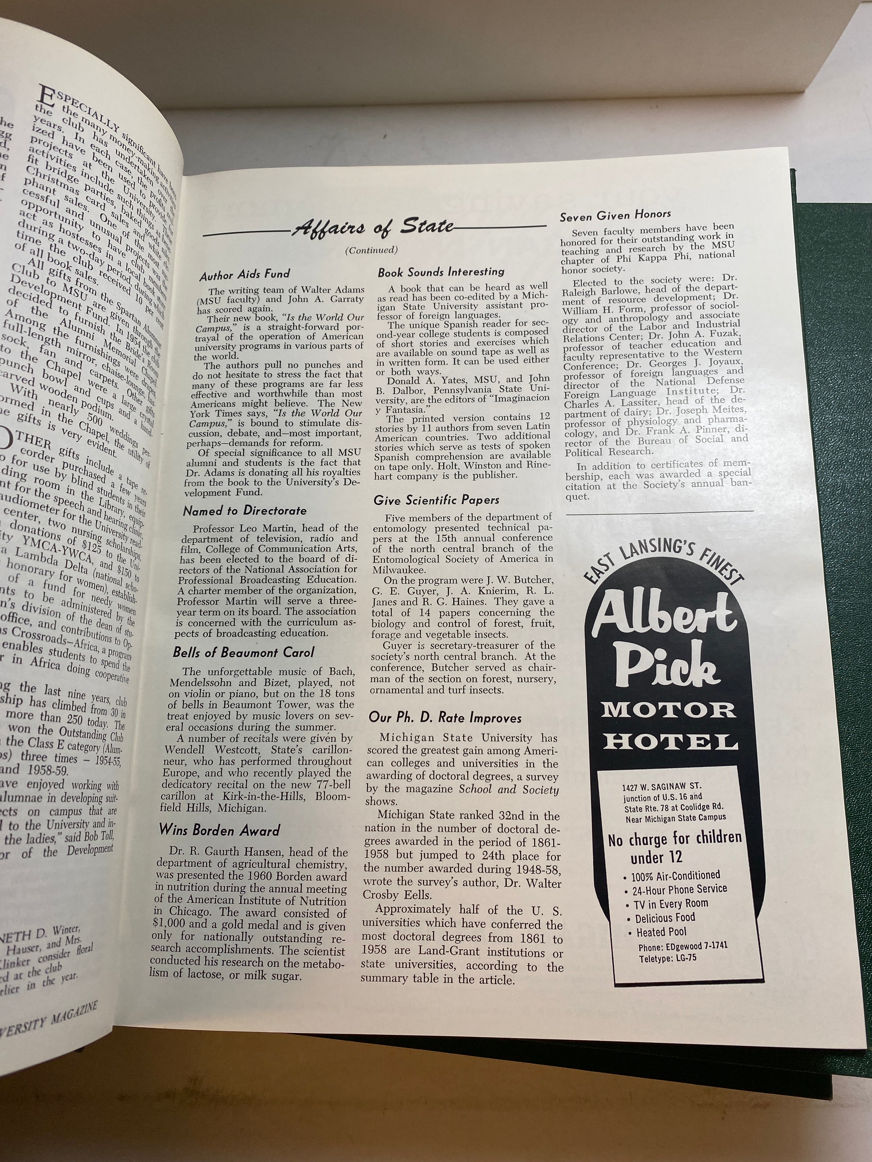 MSU Alumni Magazine Library Bound Complete Years 1960-1965