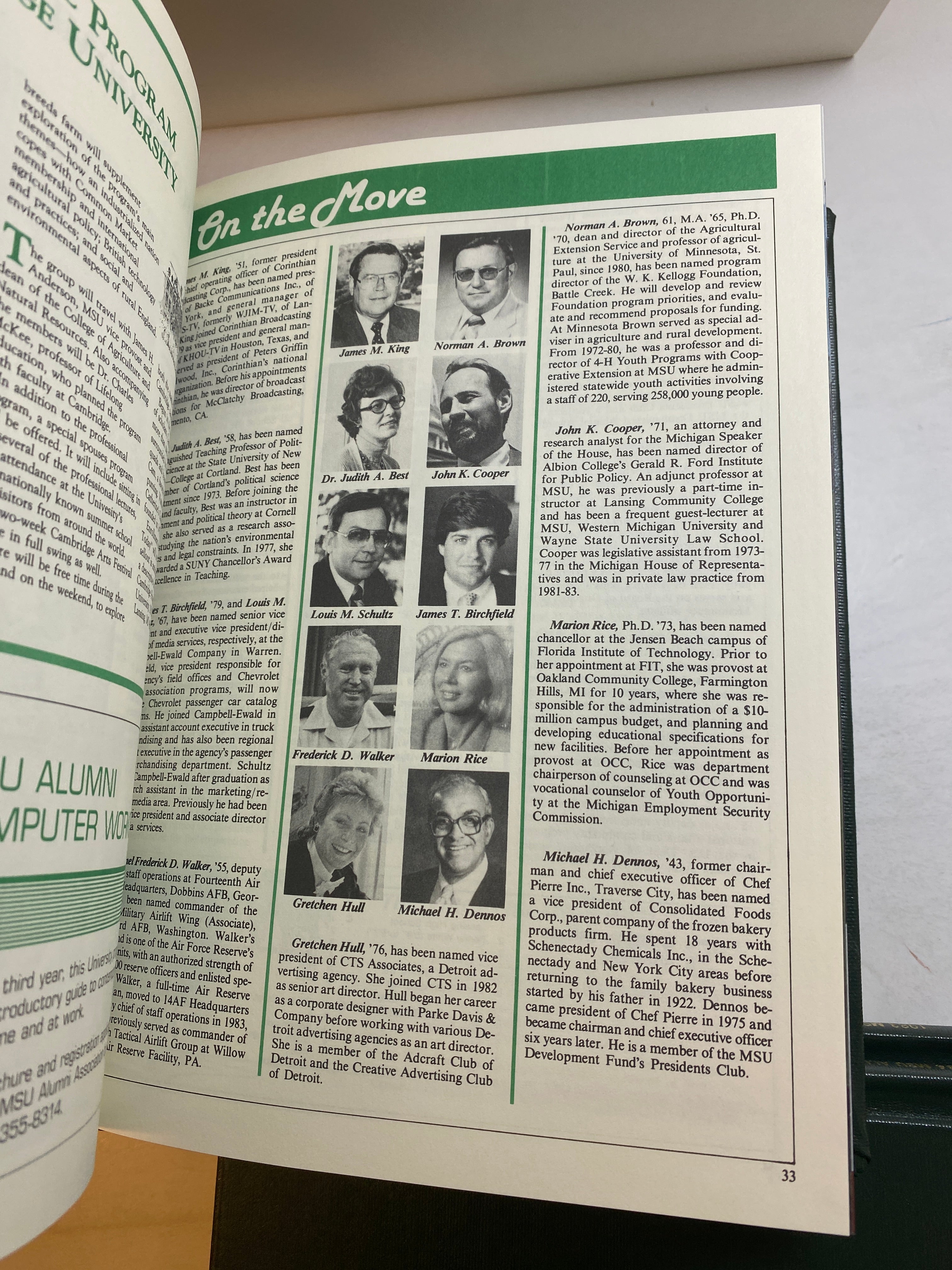 MSU Alumni Magazine Library Bound Complete Years 1983-1989