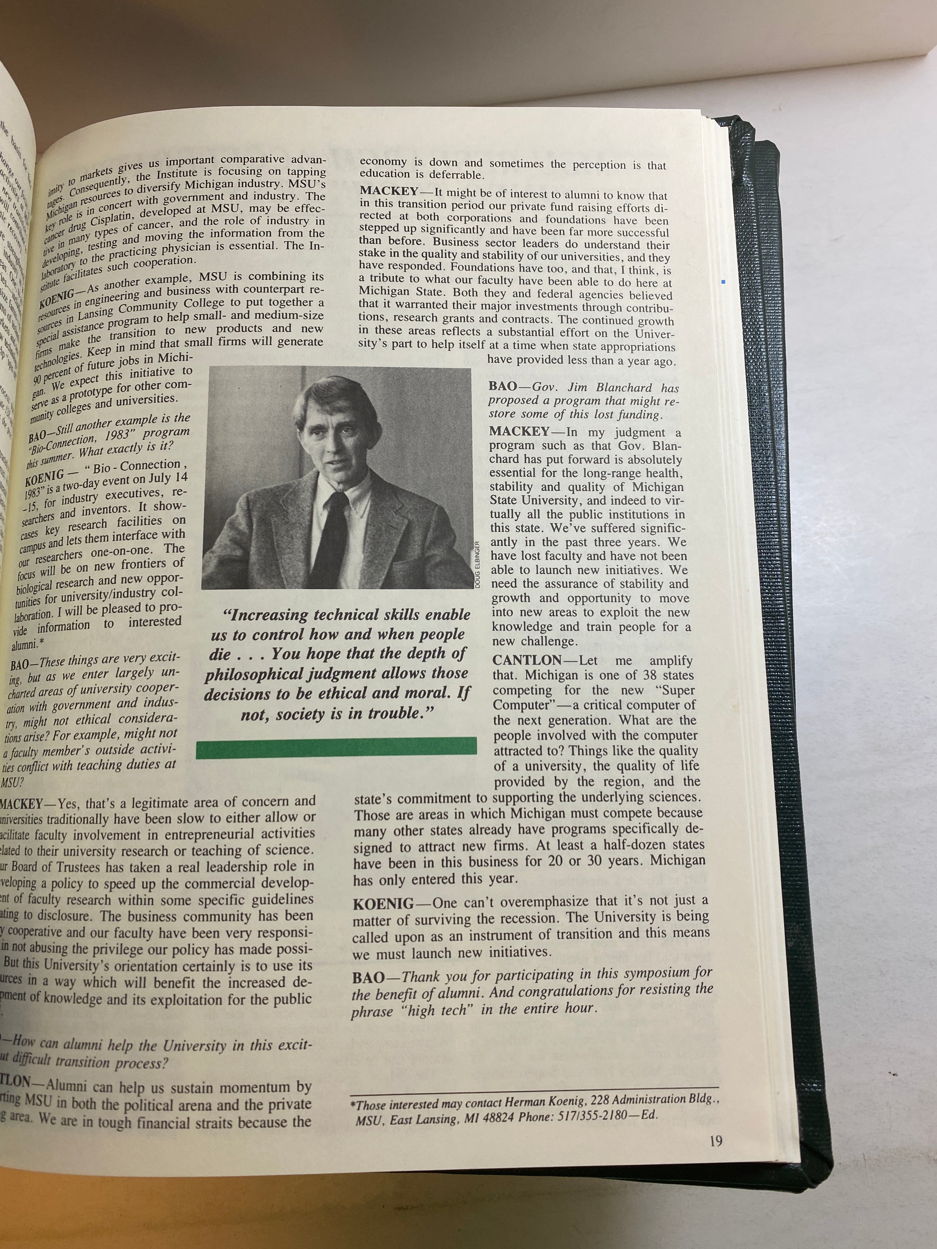 MSU Alumni Magazine Library Bound Complete Years 1983-1989