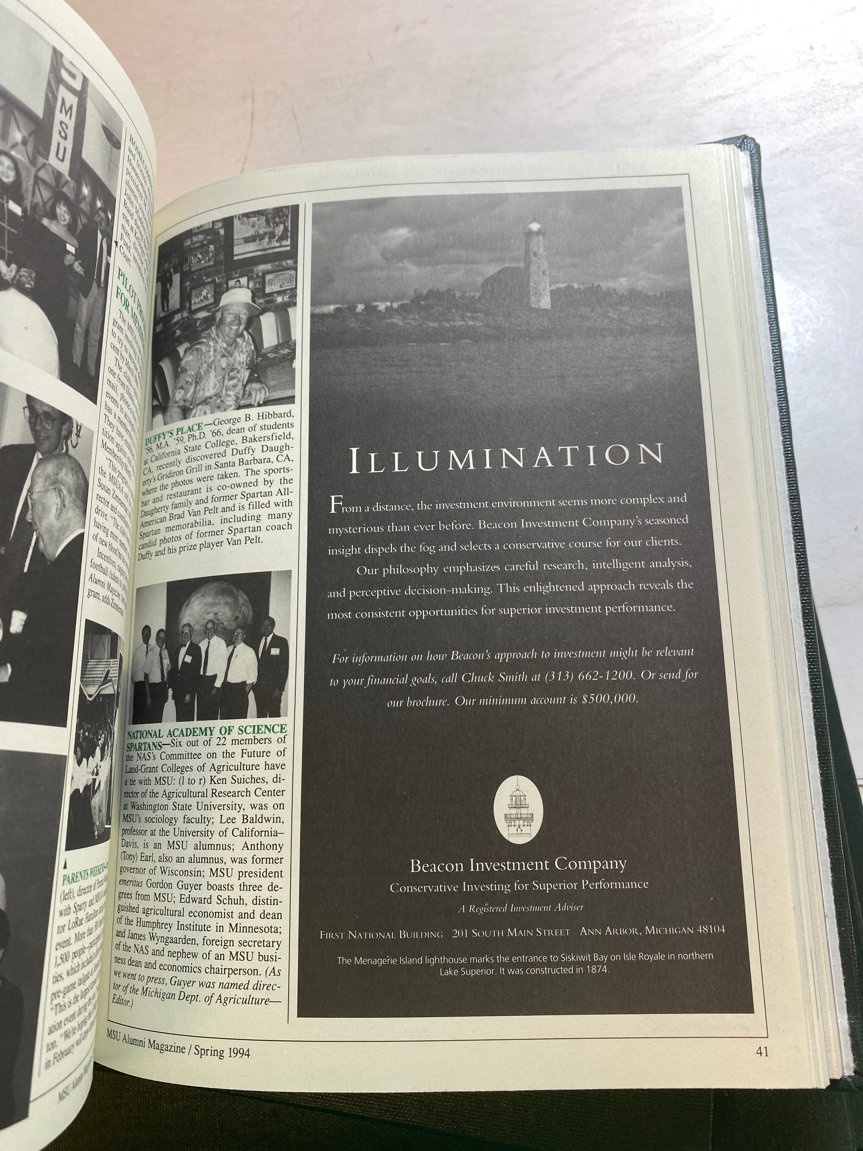 MSU Alumni Magazine Library Bound Complete Years 1990-1994