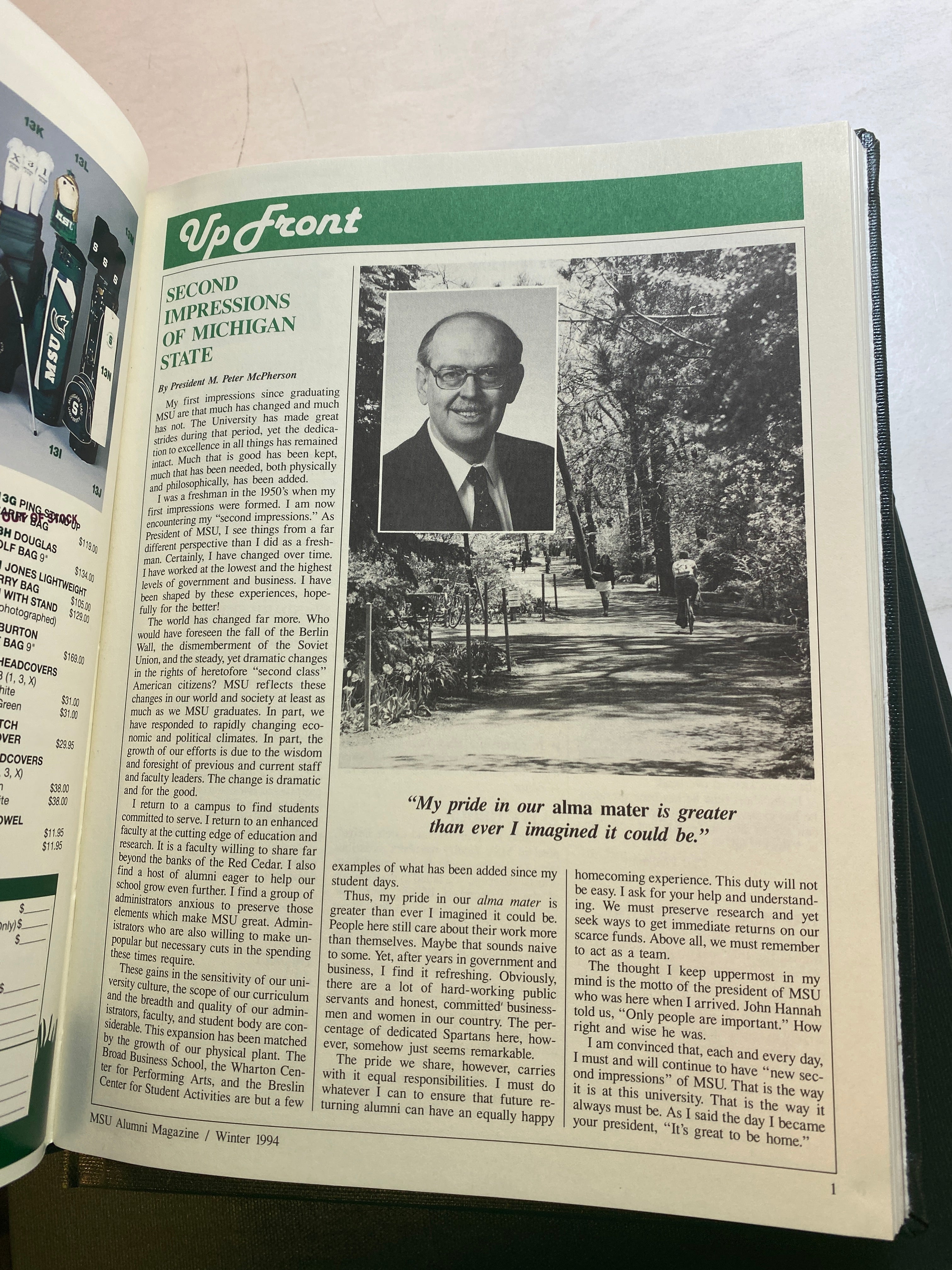 MSU Alumni Magazine Library Bound Complete Years 1990-1994