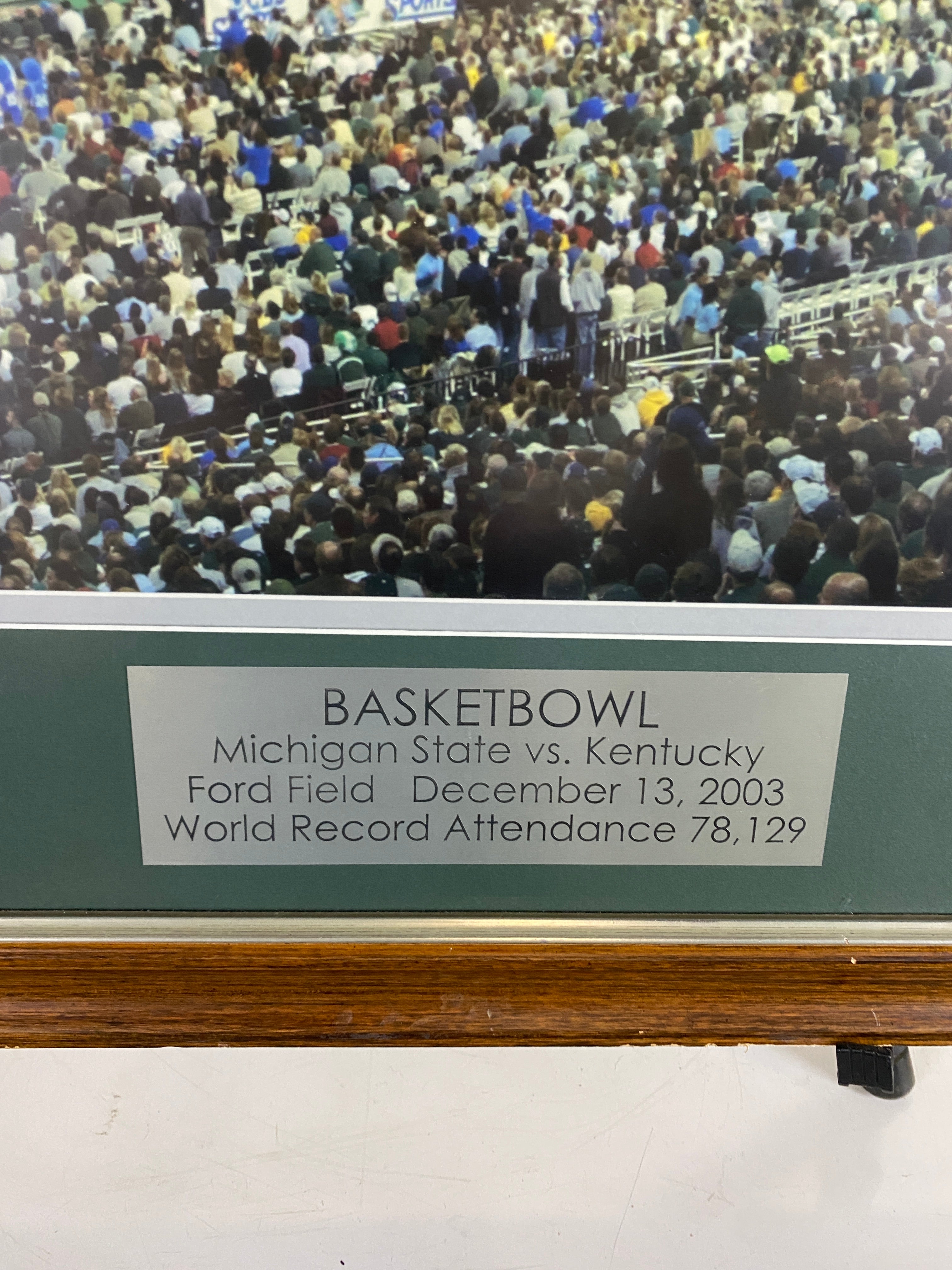 MSU Basketball Ford Field Photo Framed Print