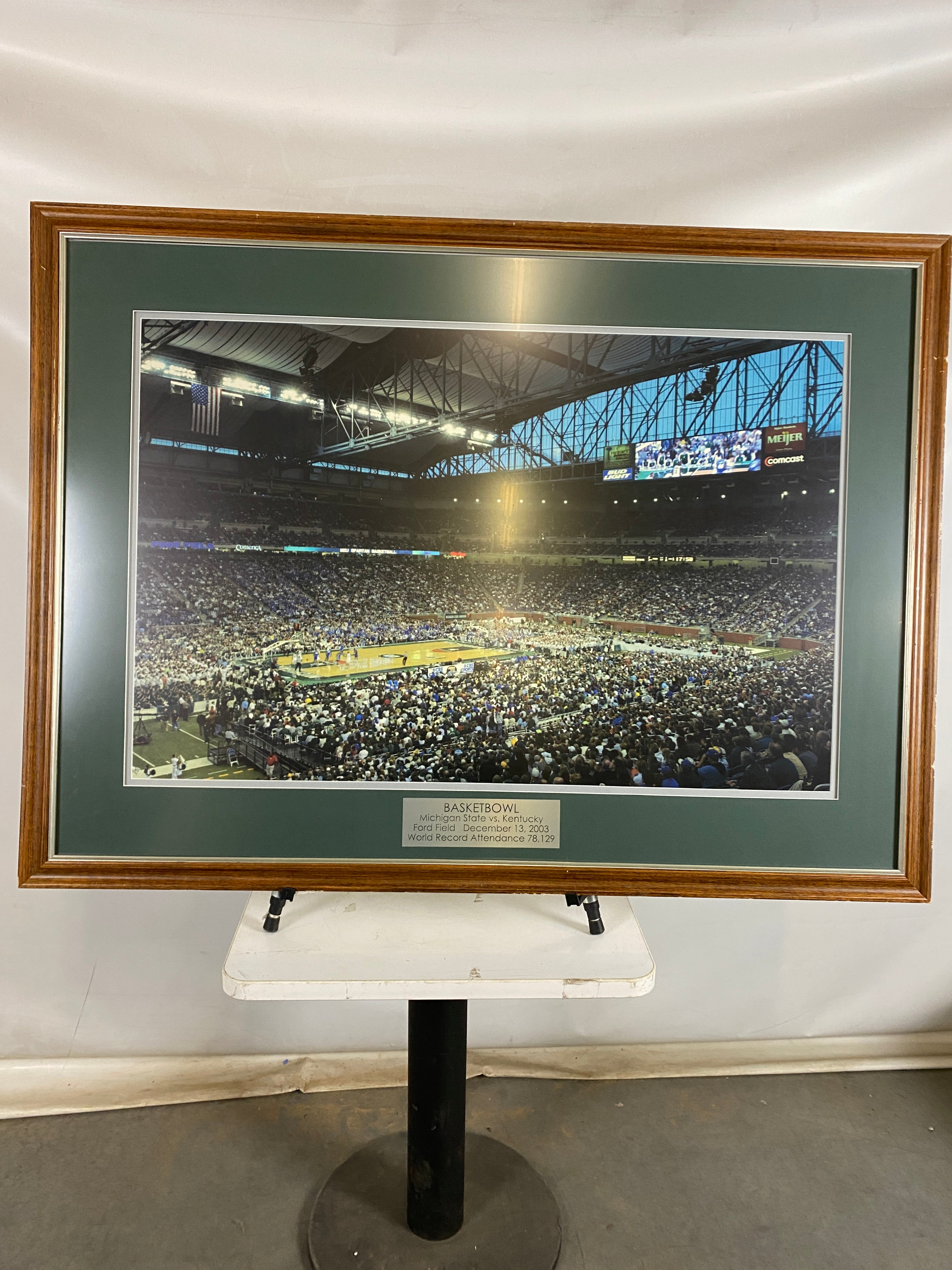 MSU Basketball Ford Field Photo Framed Print