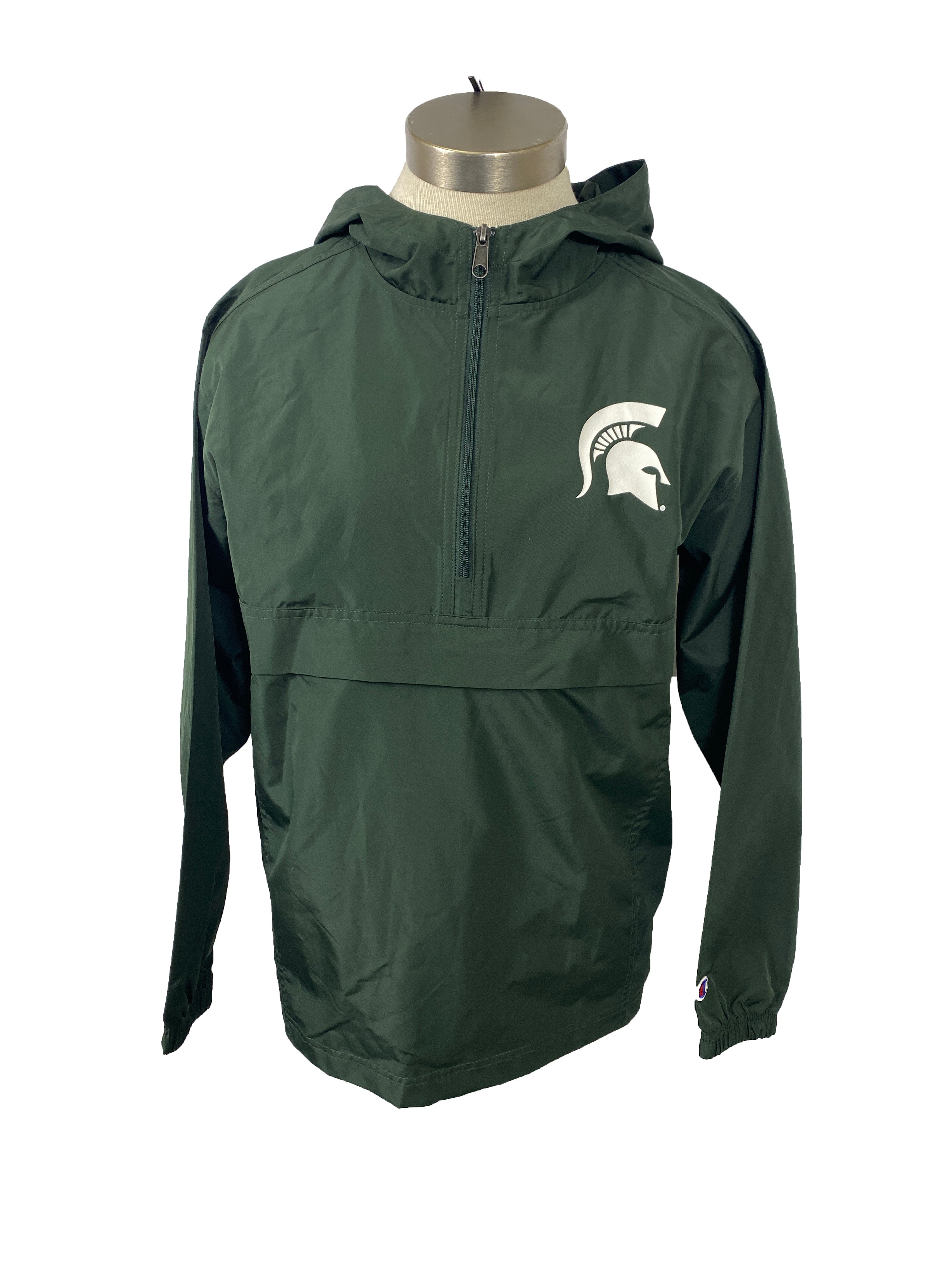 MSU Champion Windbreaker Hooded Pullover Kids's Size YXL