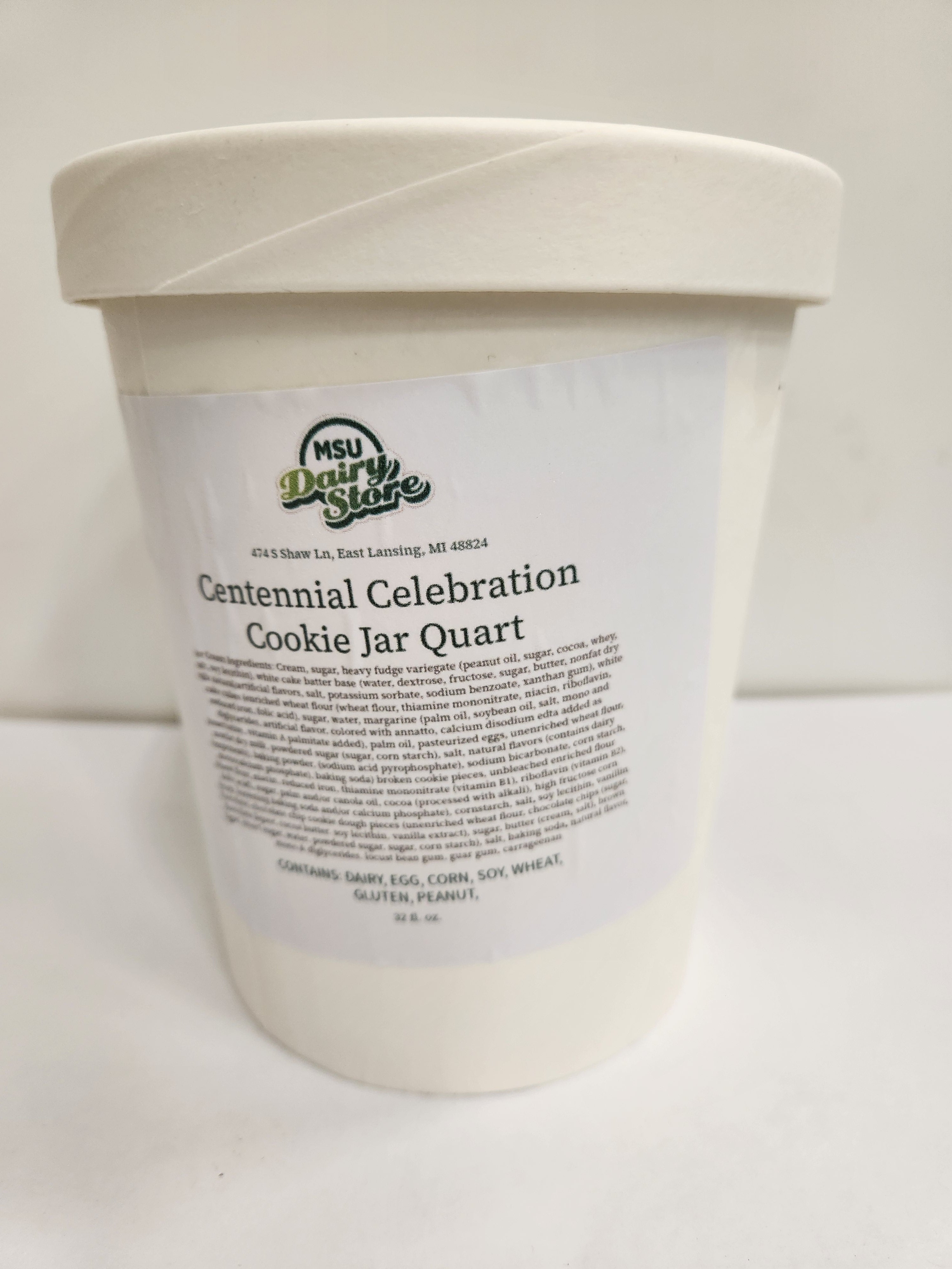 MSU Dairy Store Centennial Celebration Cookie Jar Quart