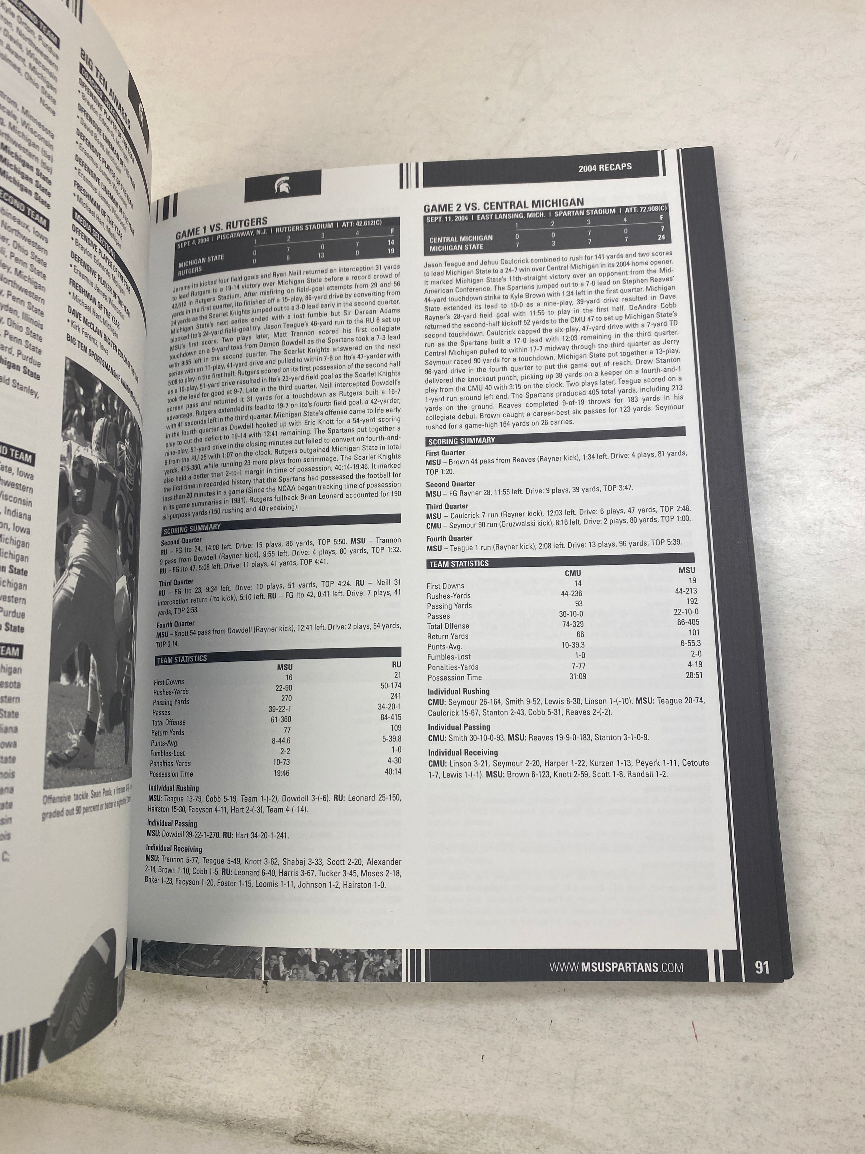 MSU Football Media Guide 2005