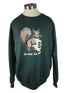 MSU Green Squirrel Cookie Crewneck Sweatshirt Unisex Size L