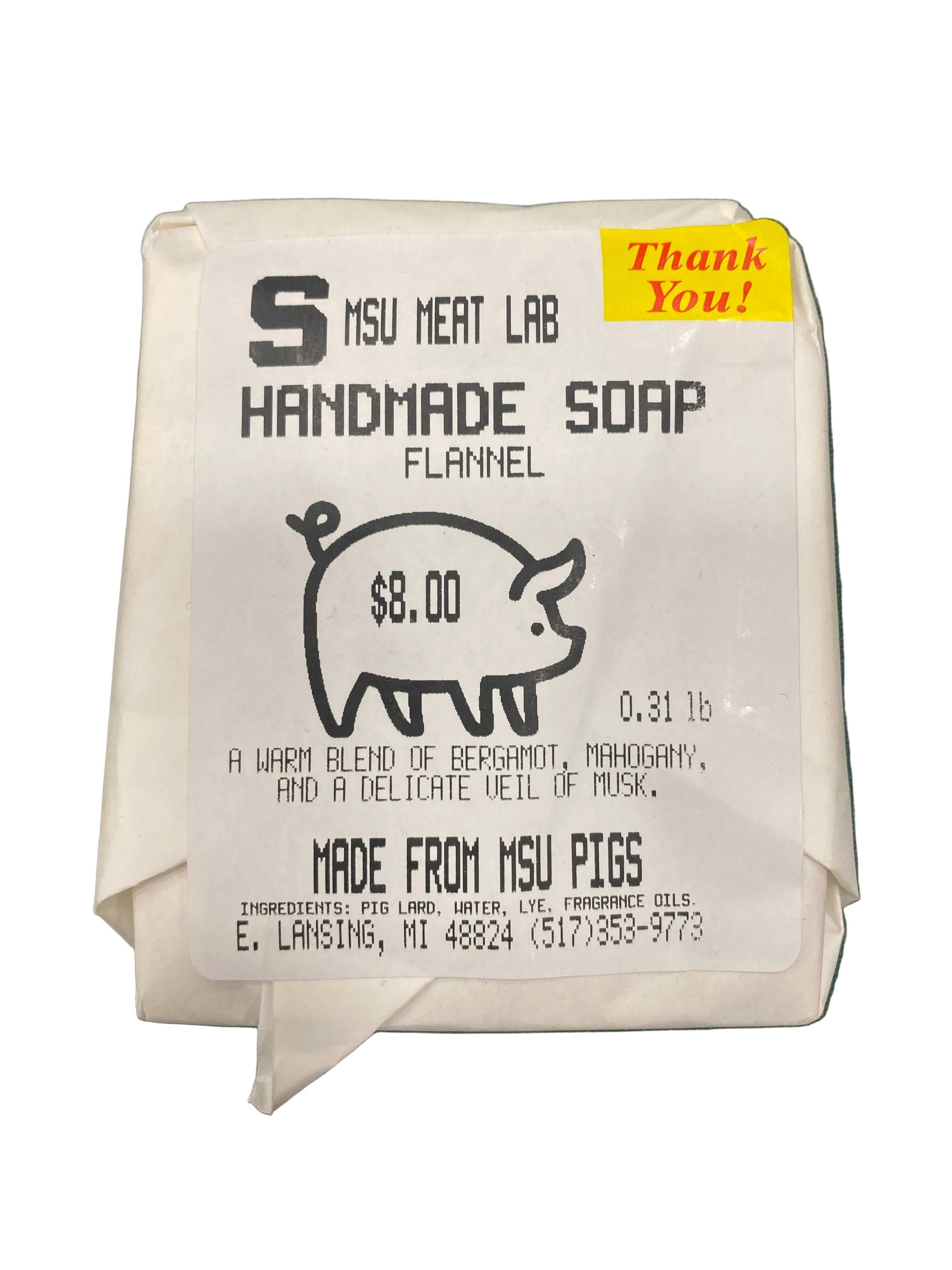 MSU Meat Lab Handmade Soap Flannel