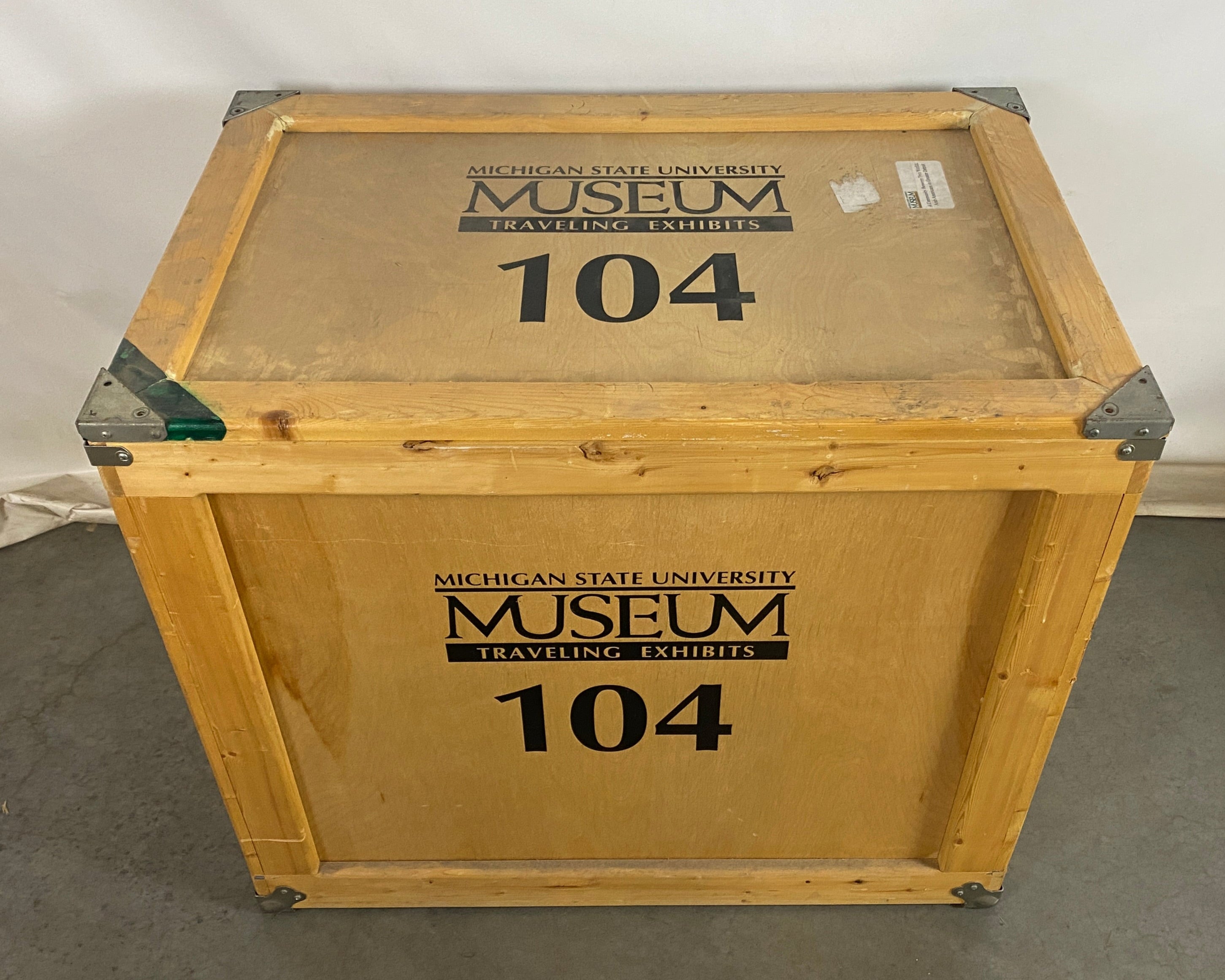 MSU Museum Traveling Exhibits Wooden Crate #104