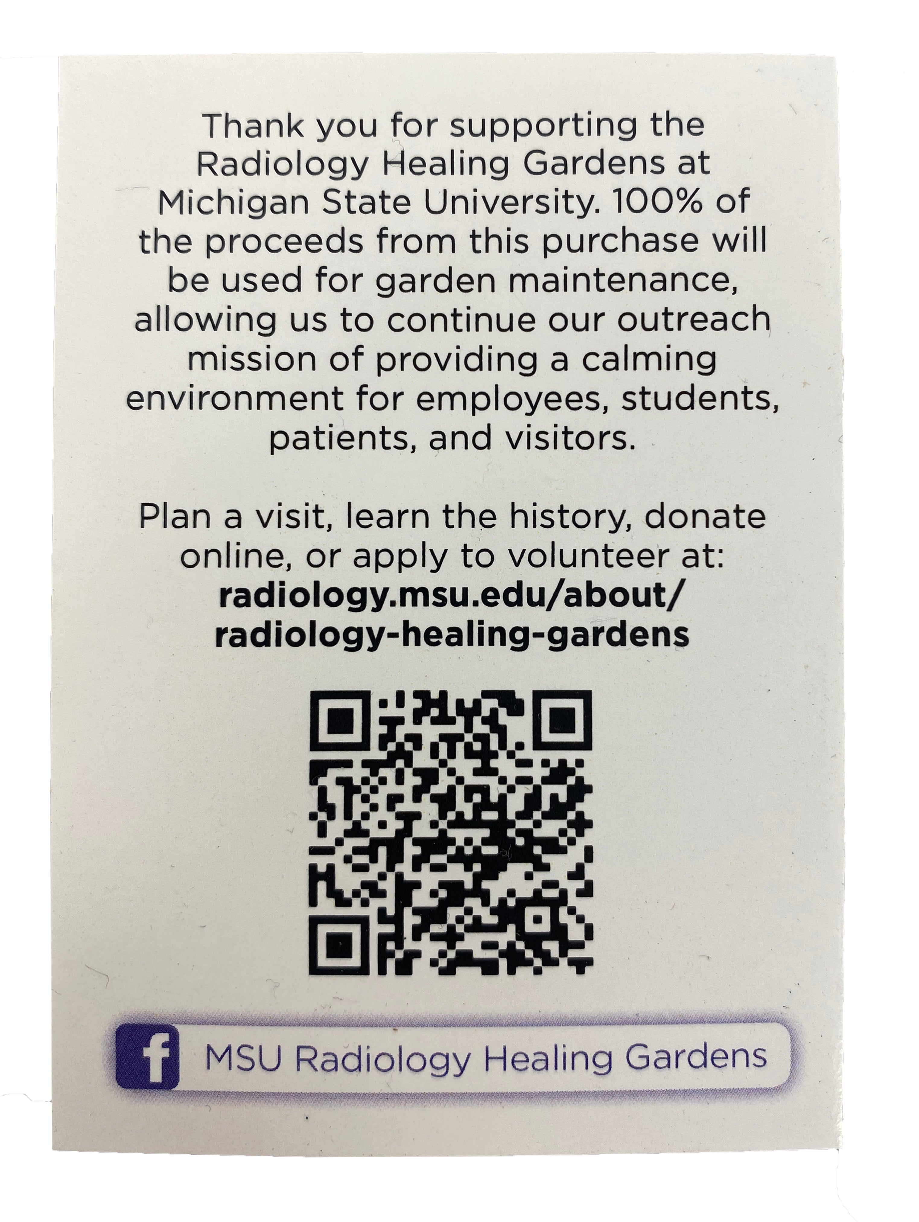 MSU Radiology Healing Gardens Lab and Science Bracelet