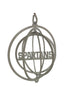 MSU Radiology Healing Gardens MSU Spartans Swirly Metal Ornament White