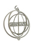 MSU Radiology Healing Gardens MSU Spartans Swirly Metal Ornament White
