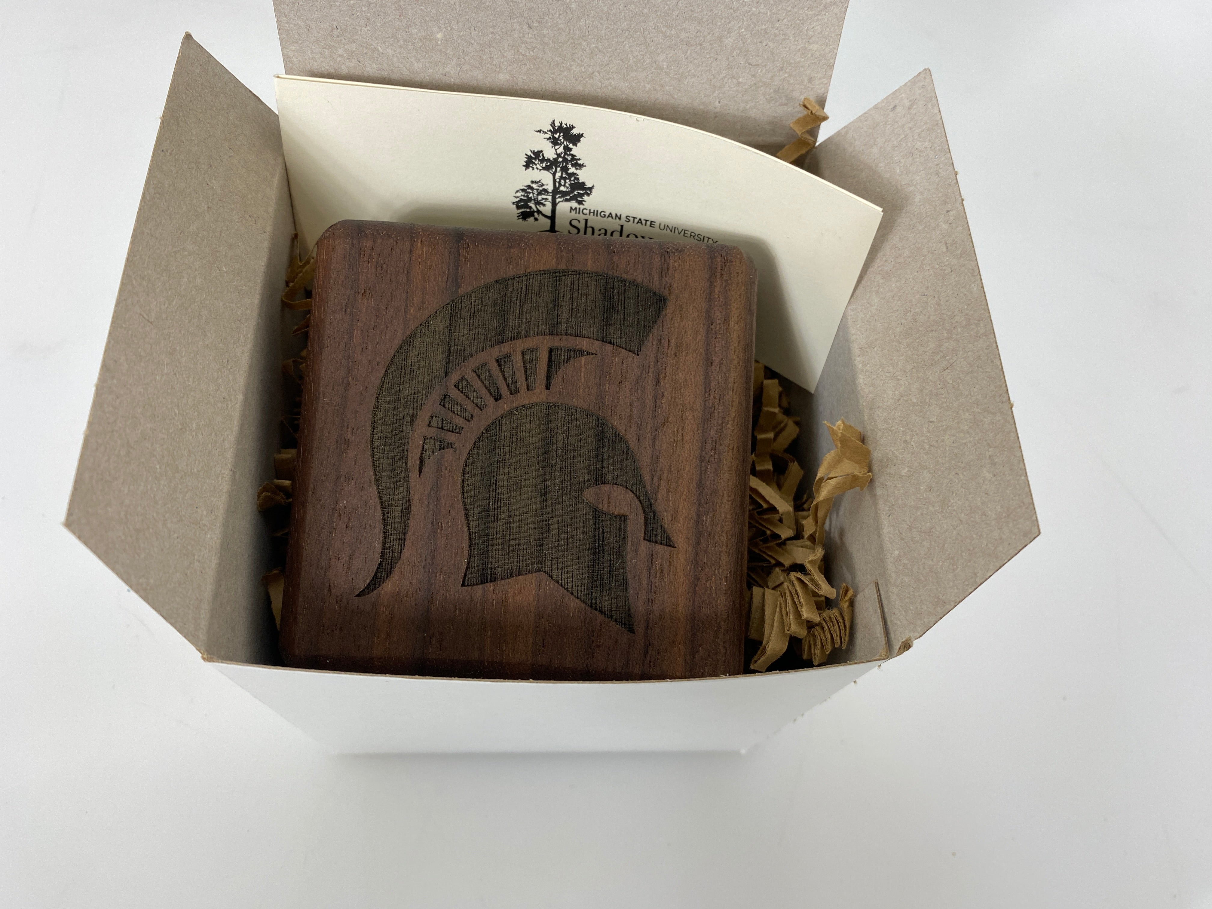 MSU Shadows Bottle Opener Coaster Spartan Head Style 1