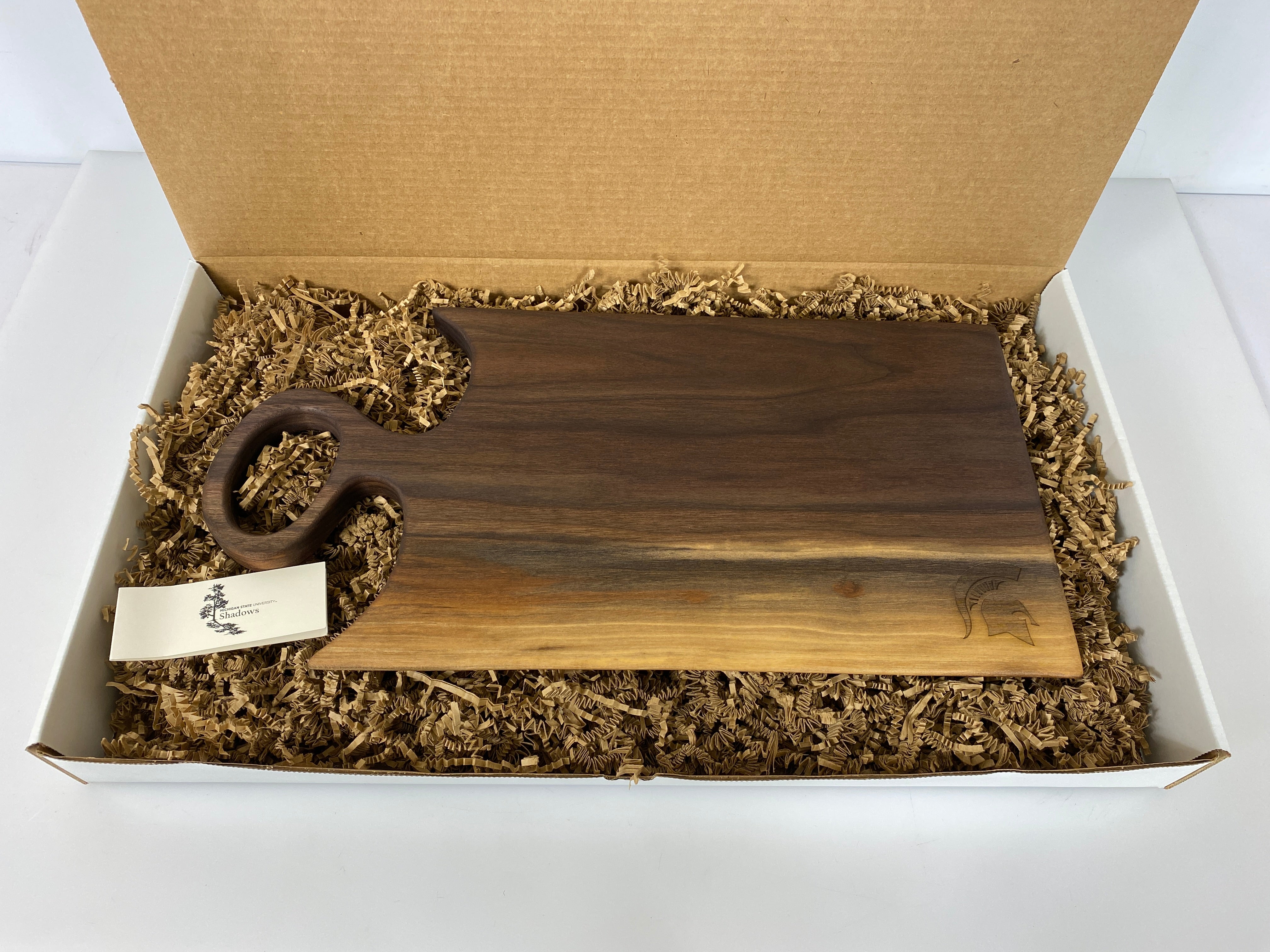 MSU Shadows Charcuterie Board Spartan Head Style 2