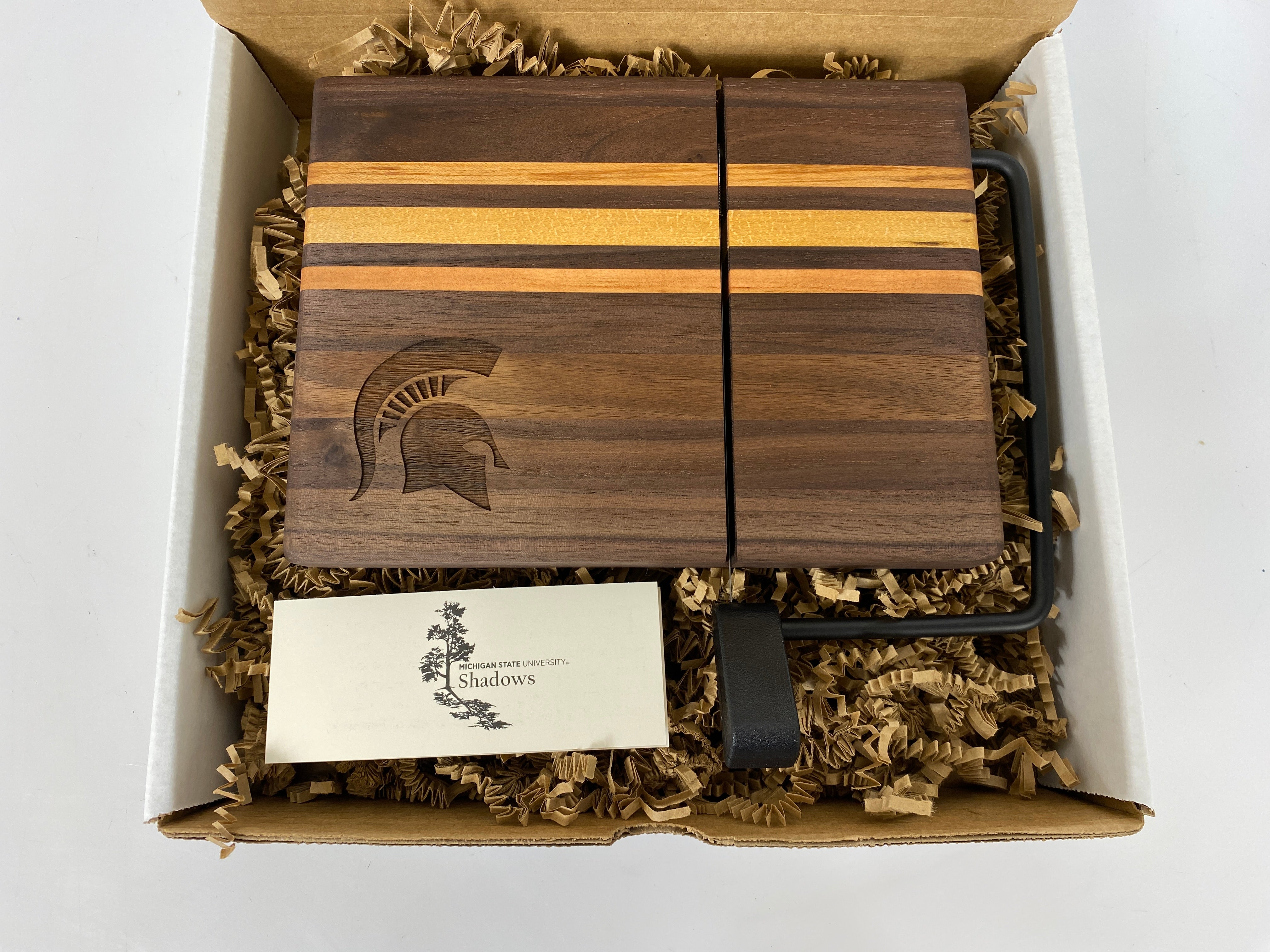 MSU Shadows Cheese Board Spartan Head Style 1