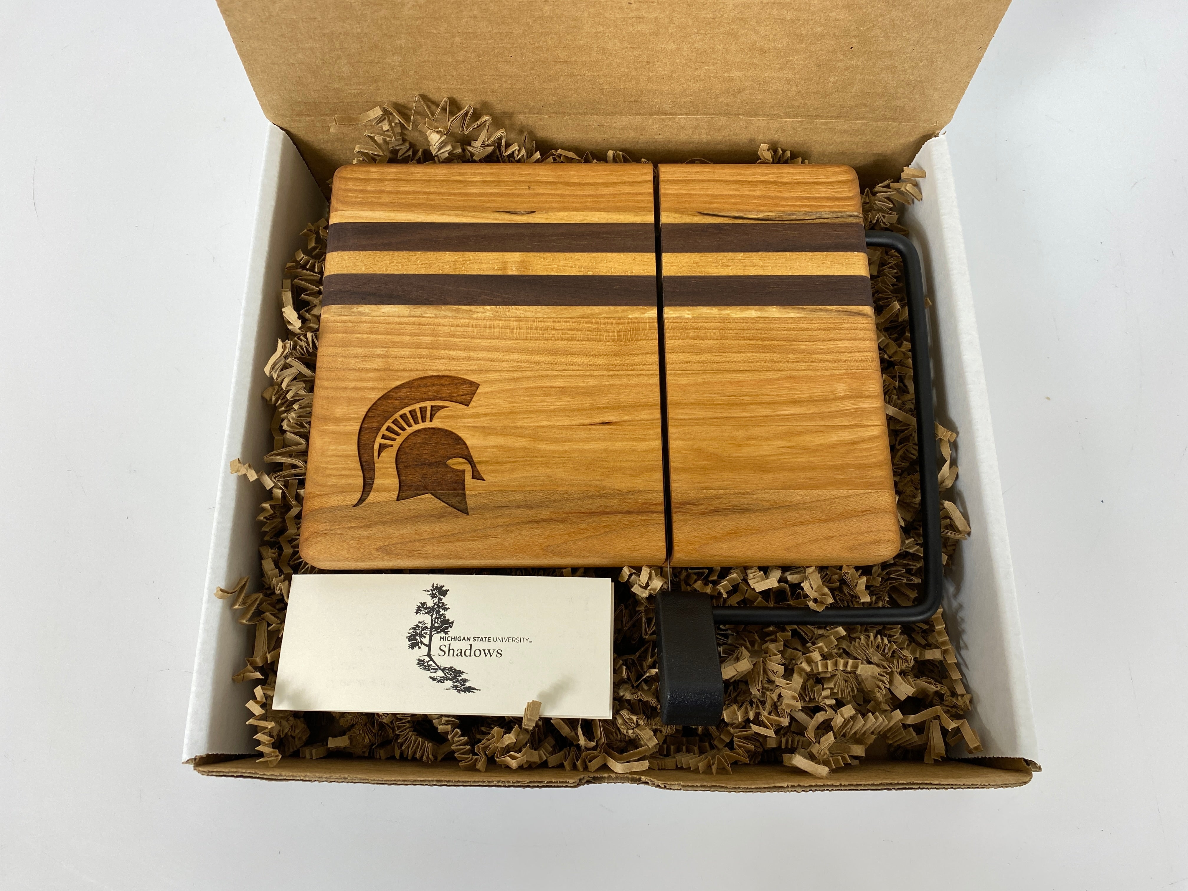 MSU Shadows Cheese Board Spartan Head Style 2