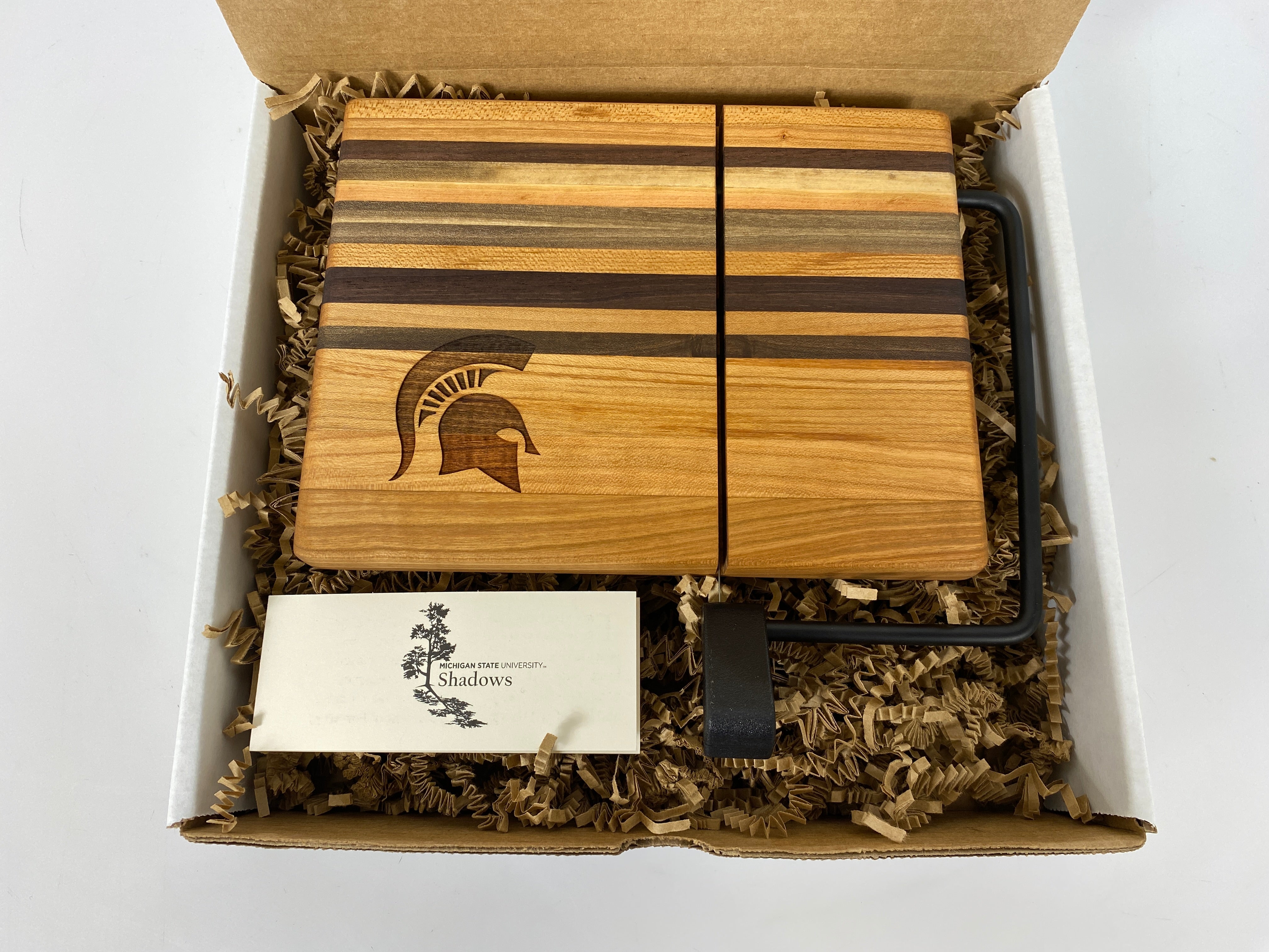 MSU Shadows Cheese Board Spartan Head Style 3