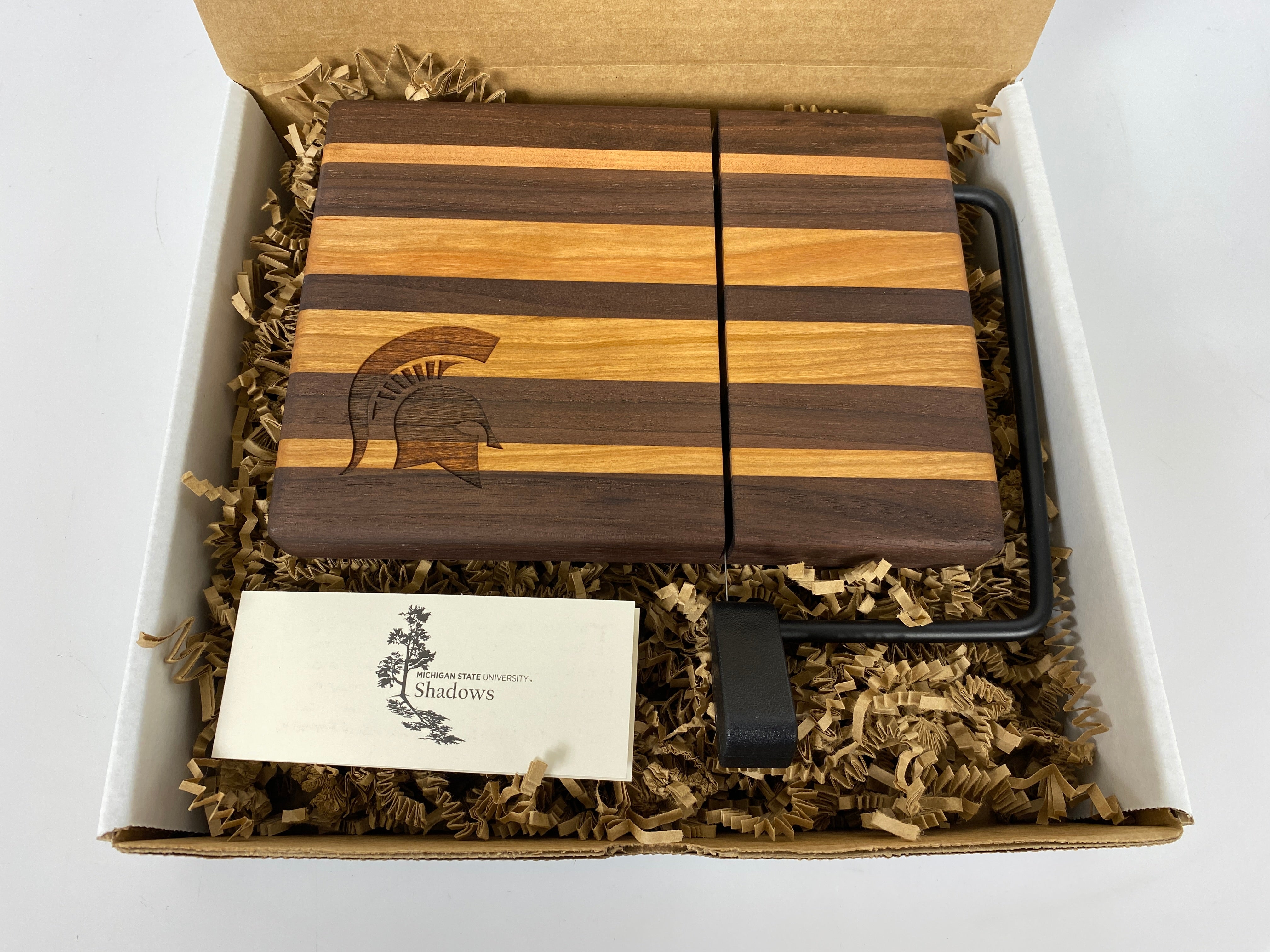 MSU Shadows Cheese Board Spartan Head Style 6