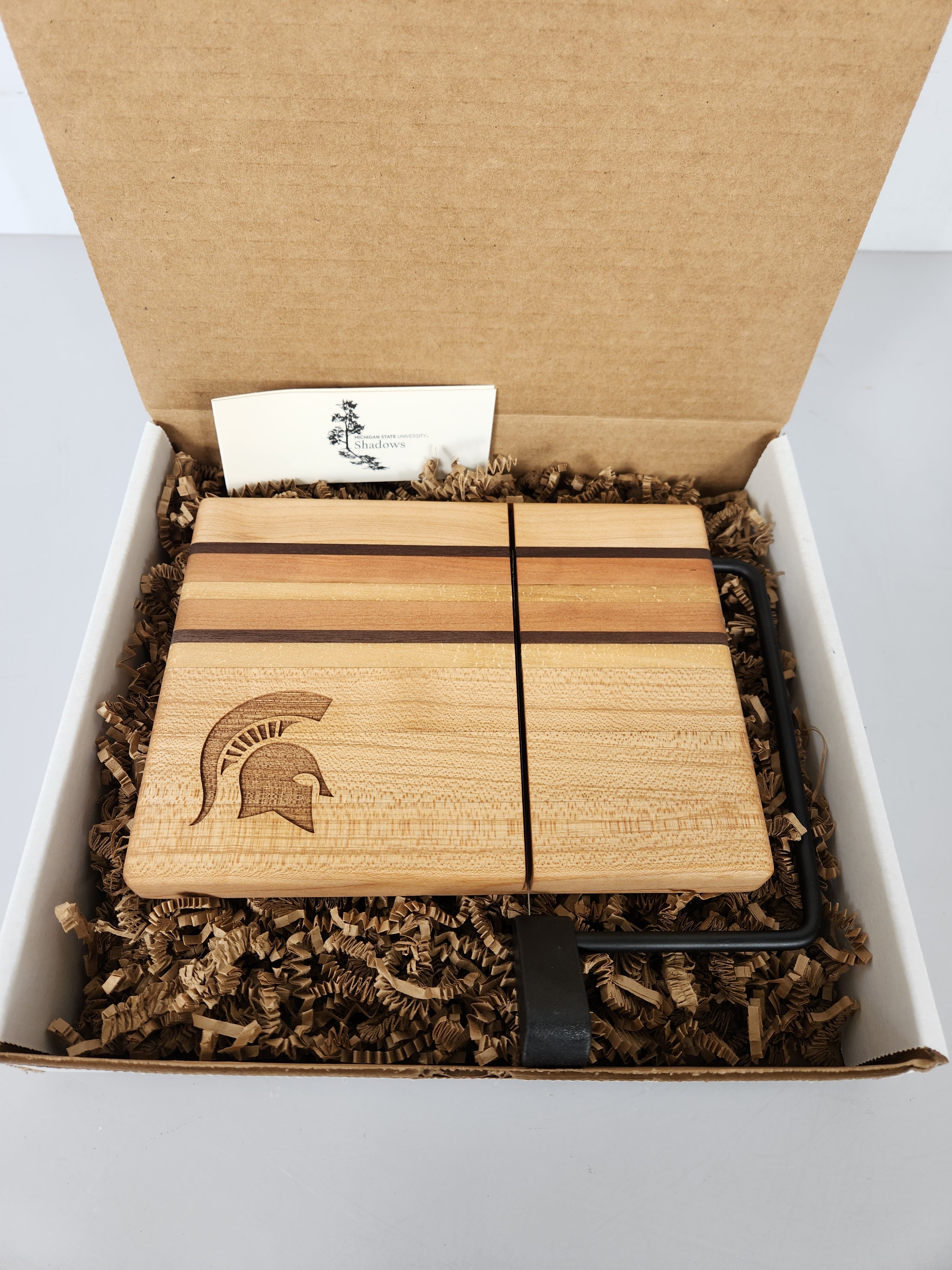MSU Shadows Cheese Board Spartan Head Style 7