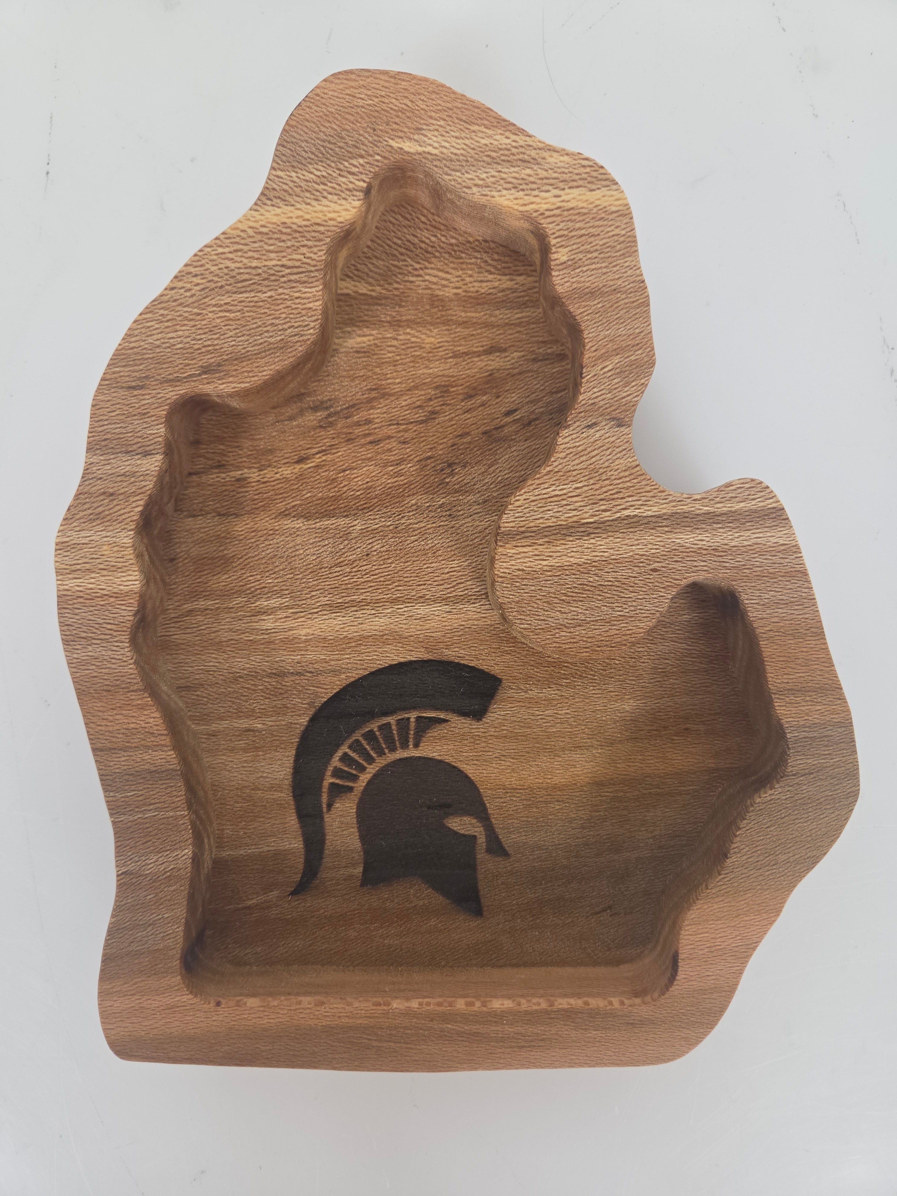 MSU Shadows Michigan Coin Tray Spartan Head Style 1