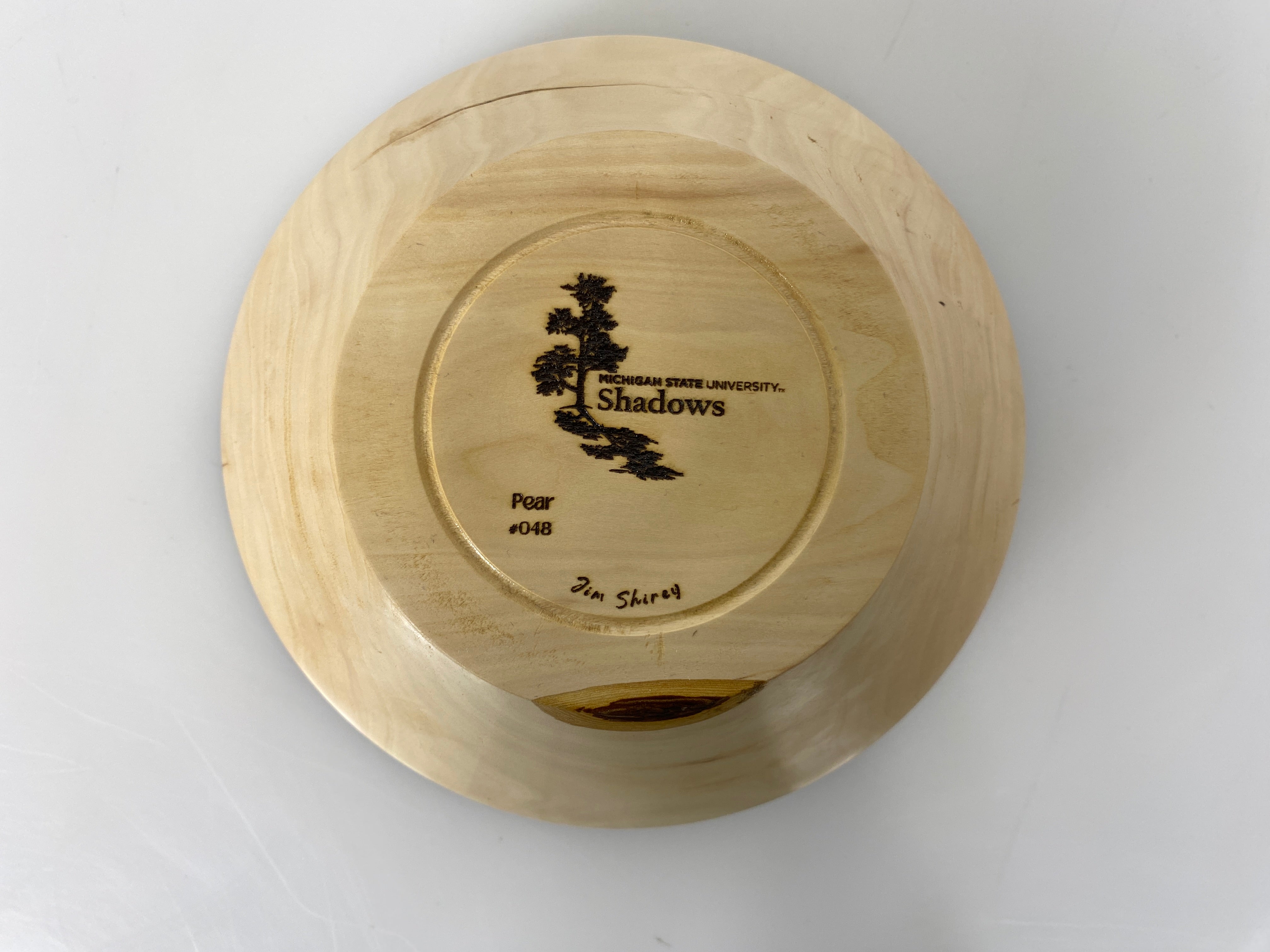 MSU Shadows Pear Wood Bowl #048