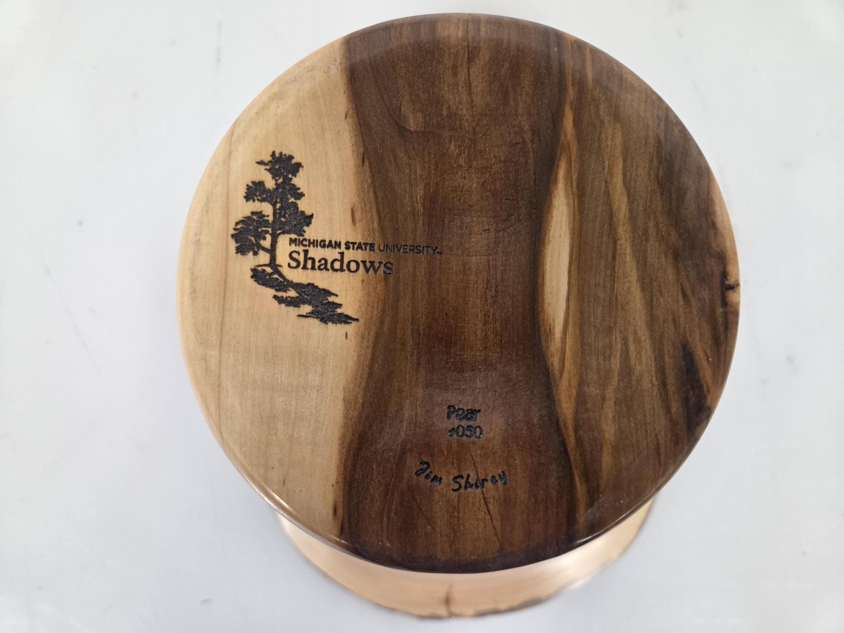 MSU Shadows Pear Wood Bowl #050