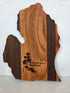 MSU Shadows State of Michigan Cutting Board Spartan Head Style 2
