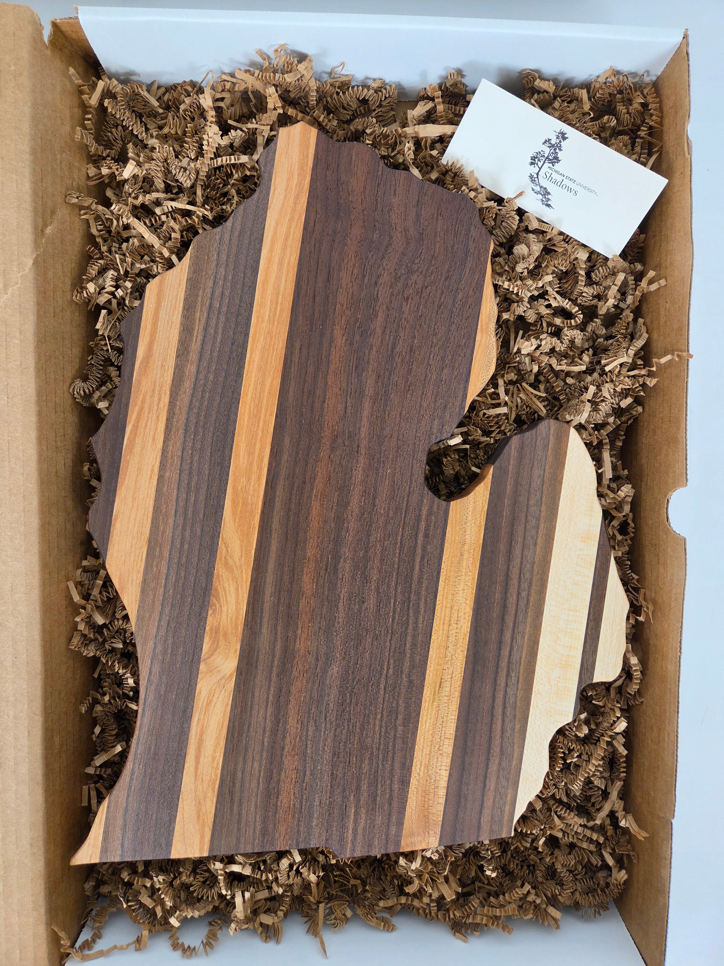 MSU Shadows State of Michigan Cutting Board Style 14