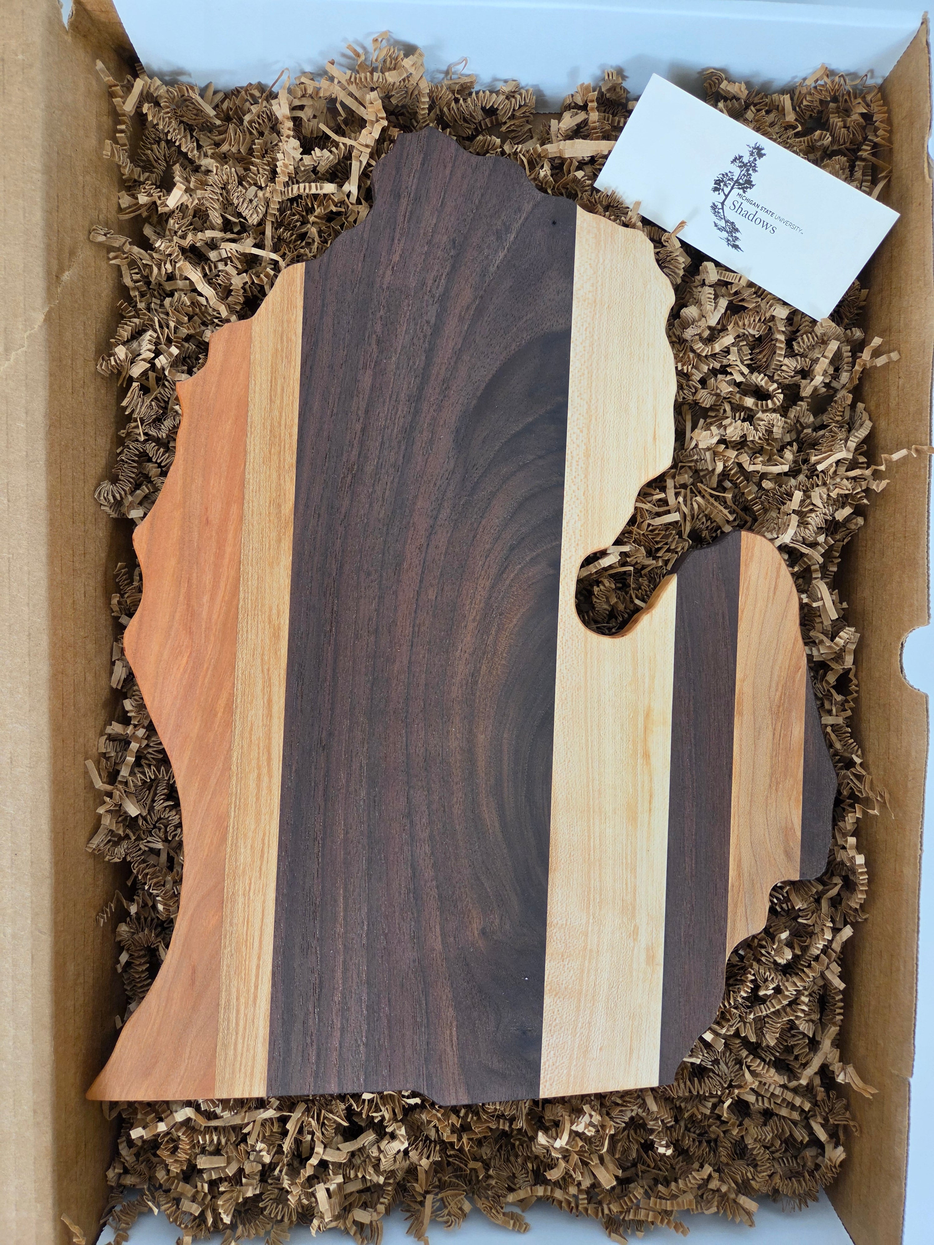 MSU Shadows State of Michigan Cutting Board Style 15