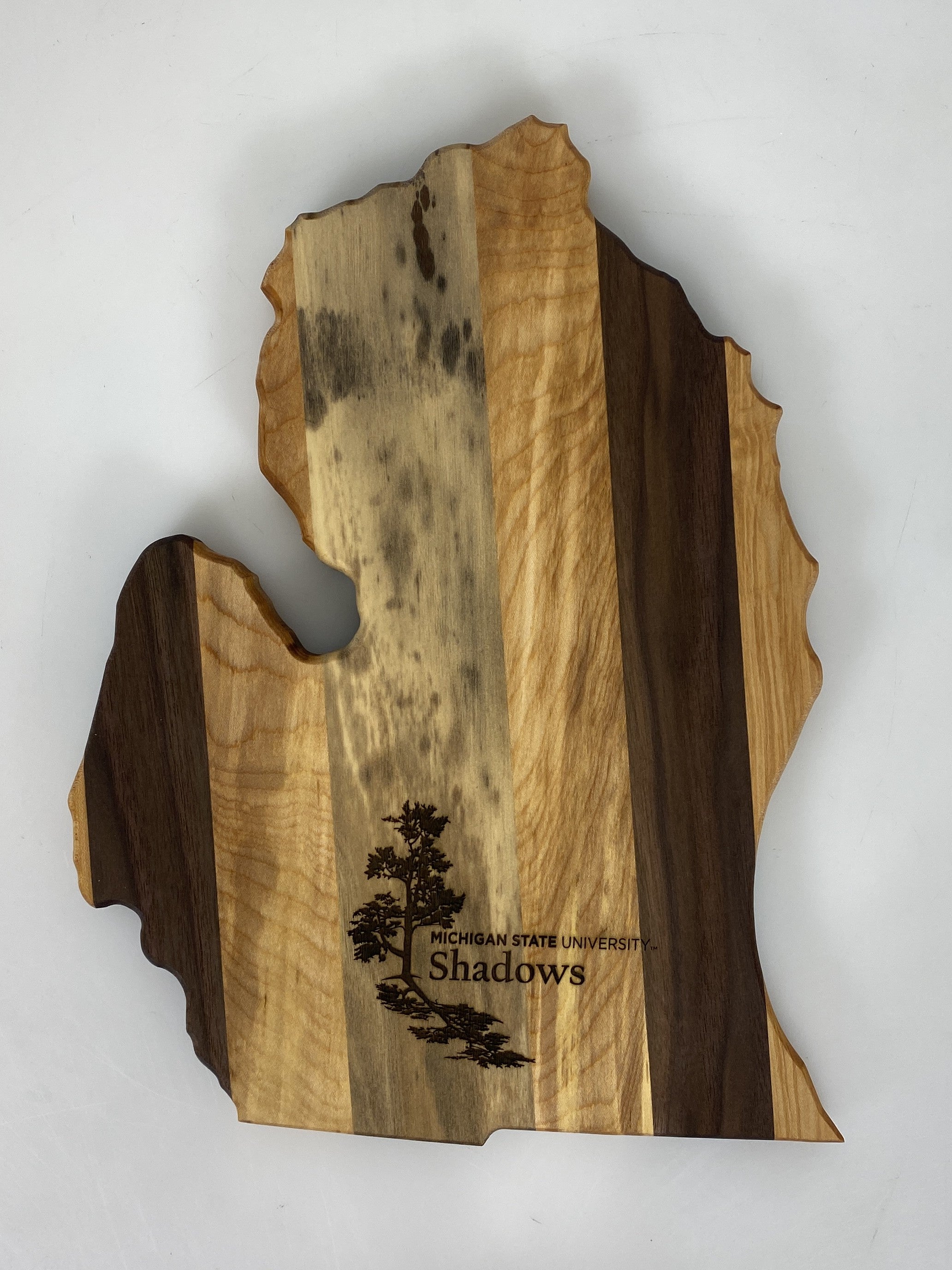 MSU Shadows State of Michigan Cutting Board Style 9