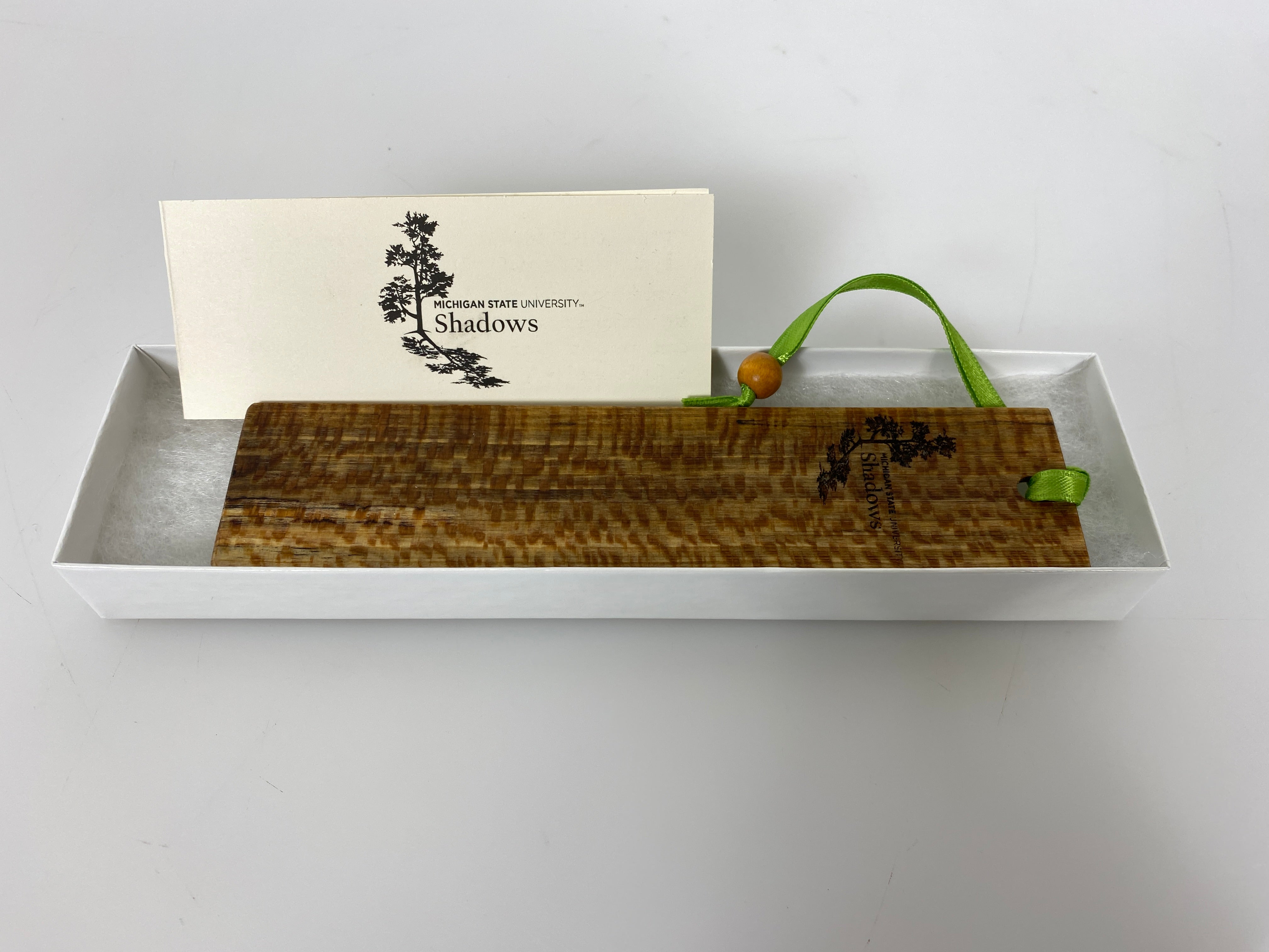 MSU Shadows Wood Bookmark