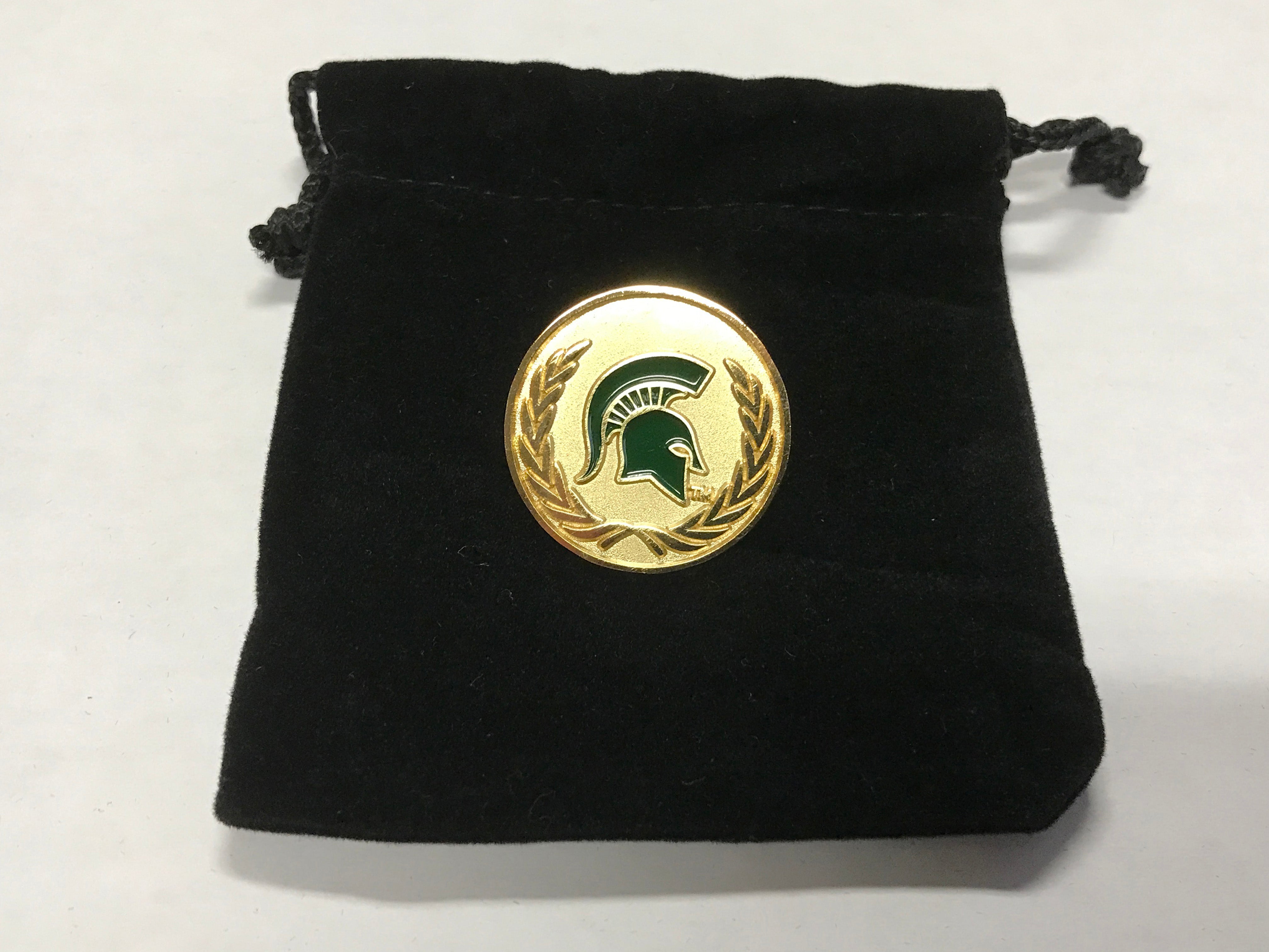 MSU Spartan Head Pinback Lapel Pin