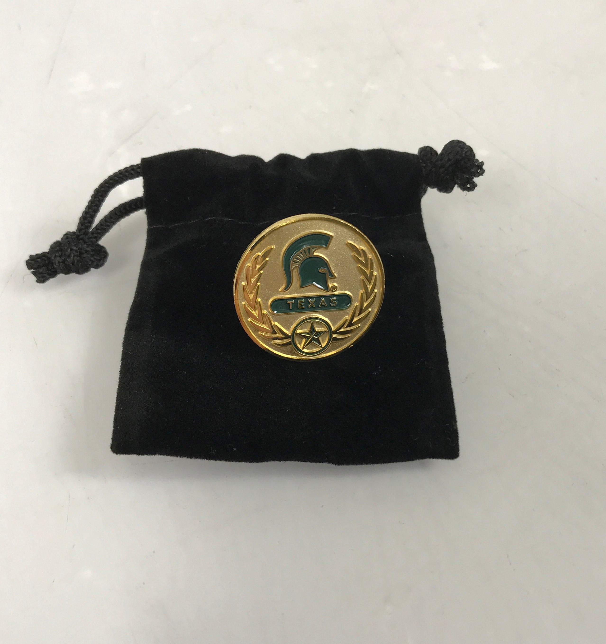 MSU Spartan Texas Pinback Lapel Pin
