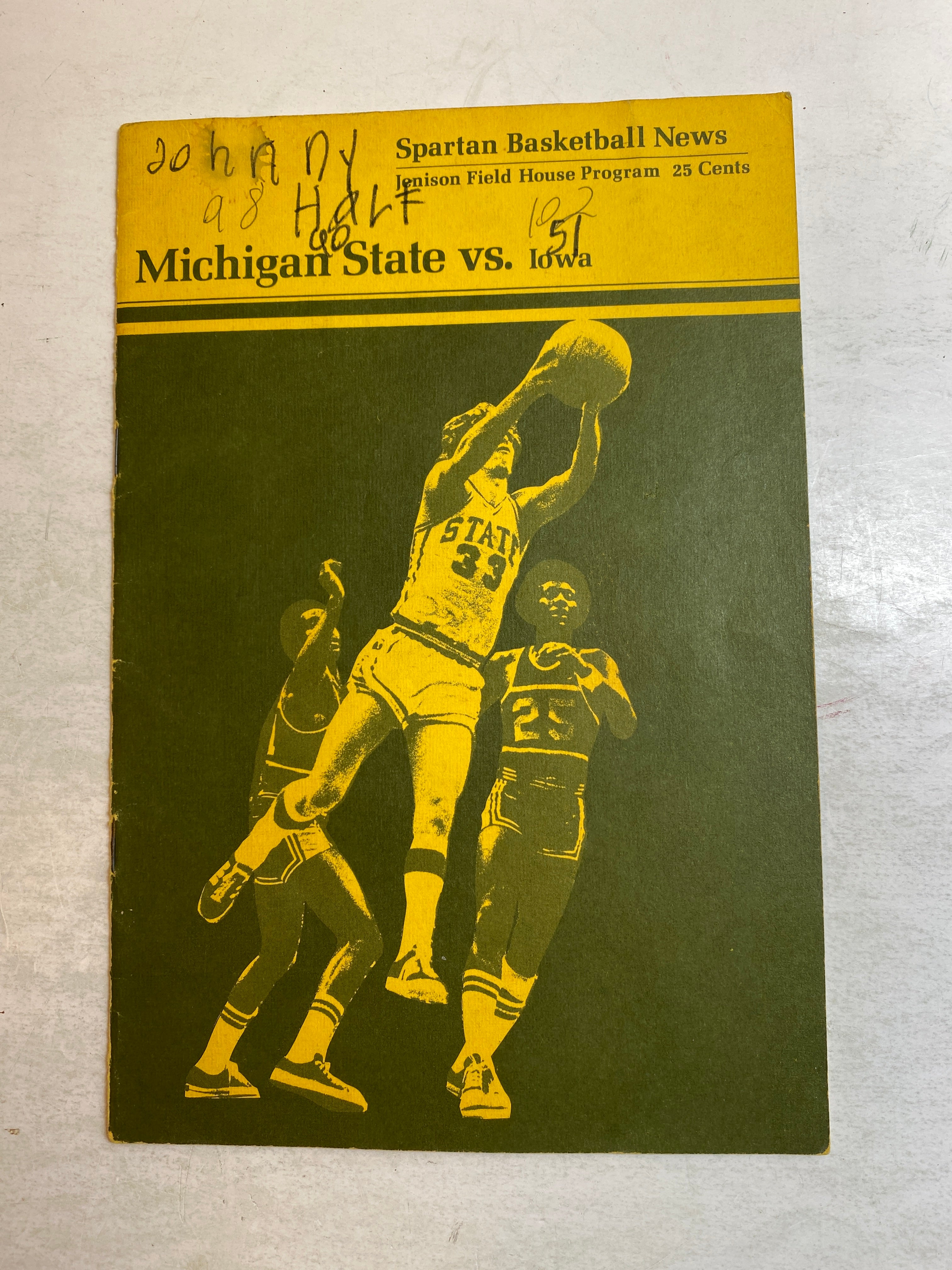 MSU Spartans Basketball Program vs Iowa February 26, 1972