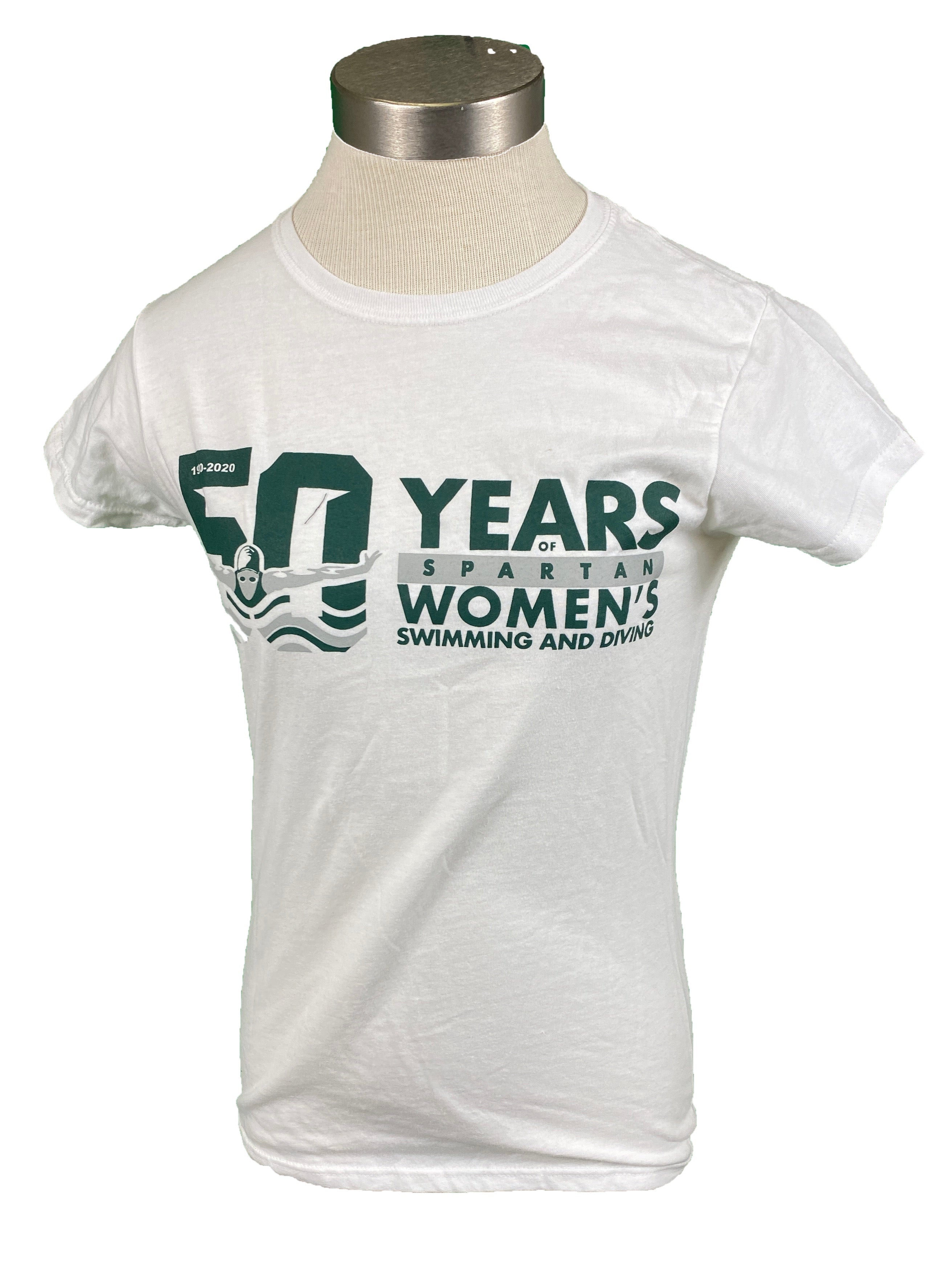 MSU Women's Swimming and Diving White T-Shirt Women's Size S