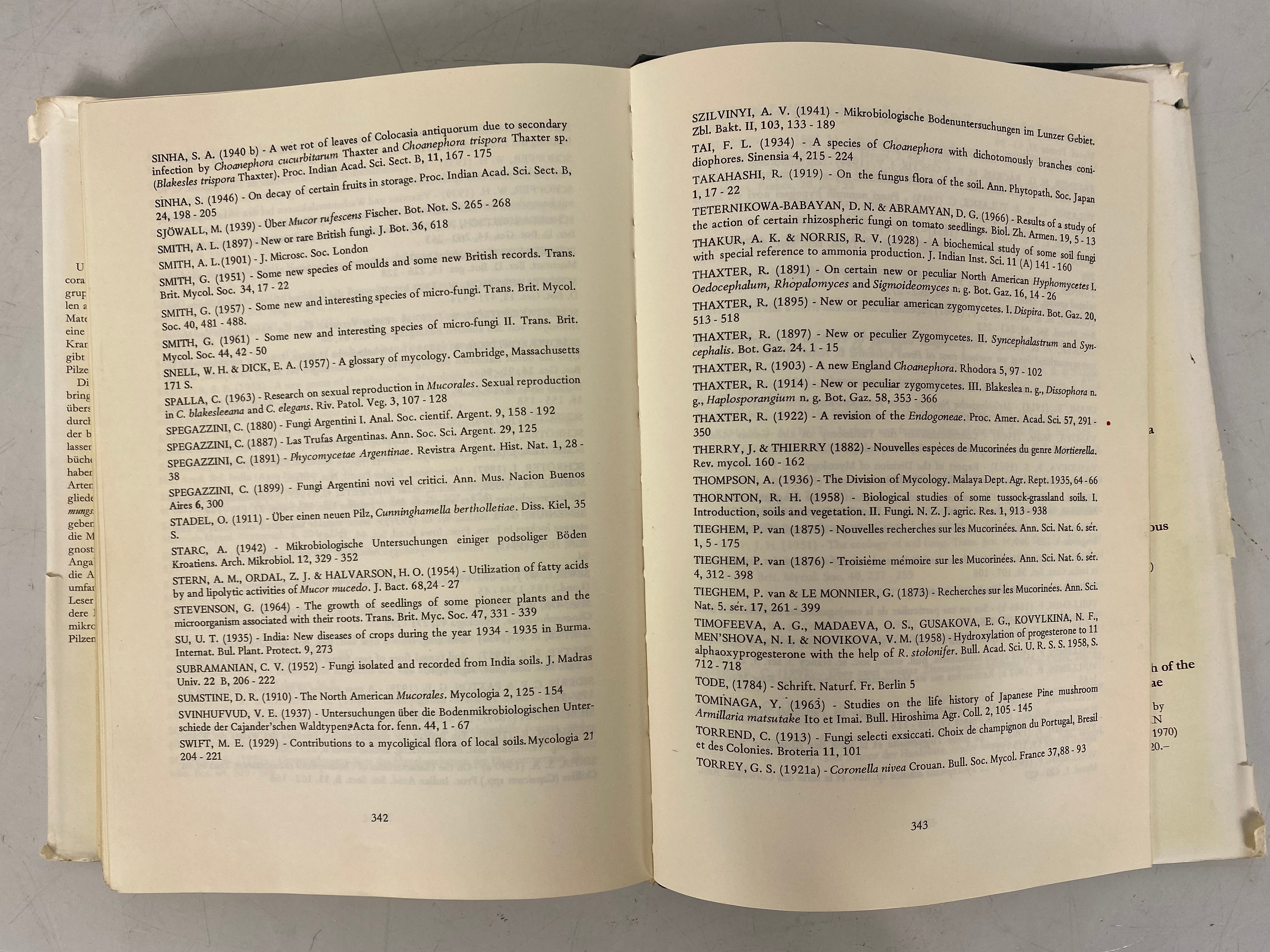 Mucorales Zycha/Siepmann Descriptions of Mushroom Group 1969 HCDJ
