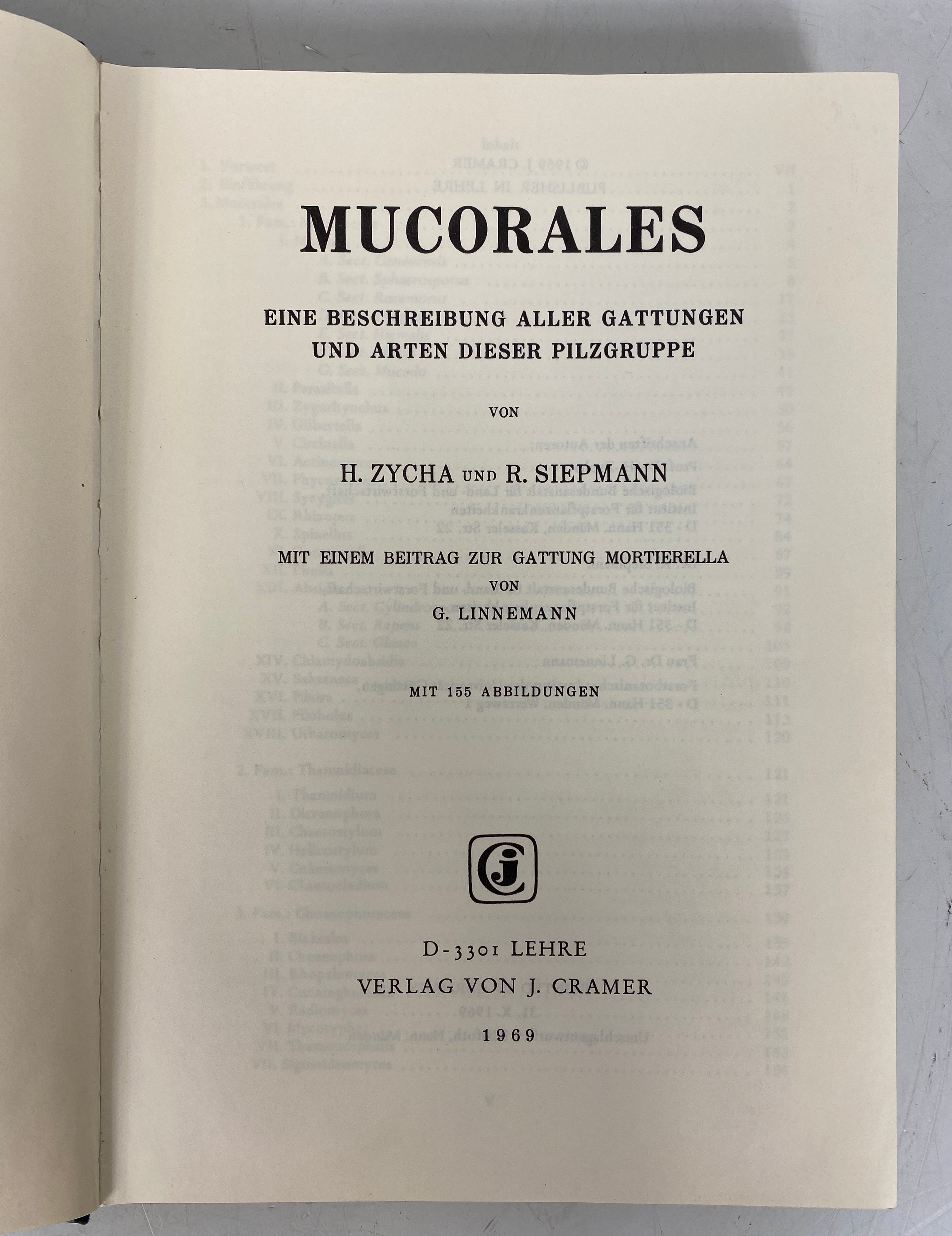 Mucorales Zycha/Siepmann Descriptions of Mushroom Group 1969 HCDJ