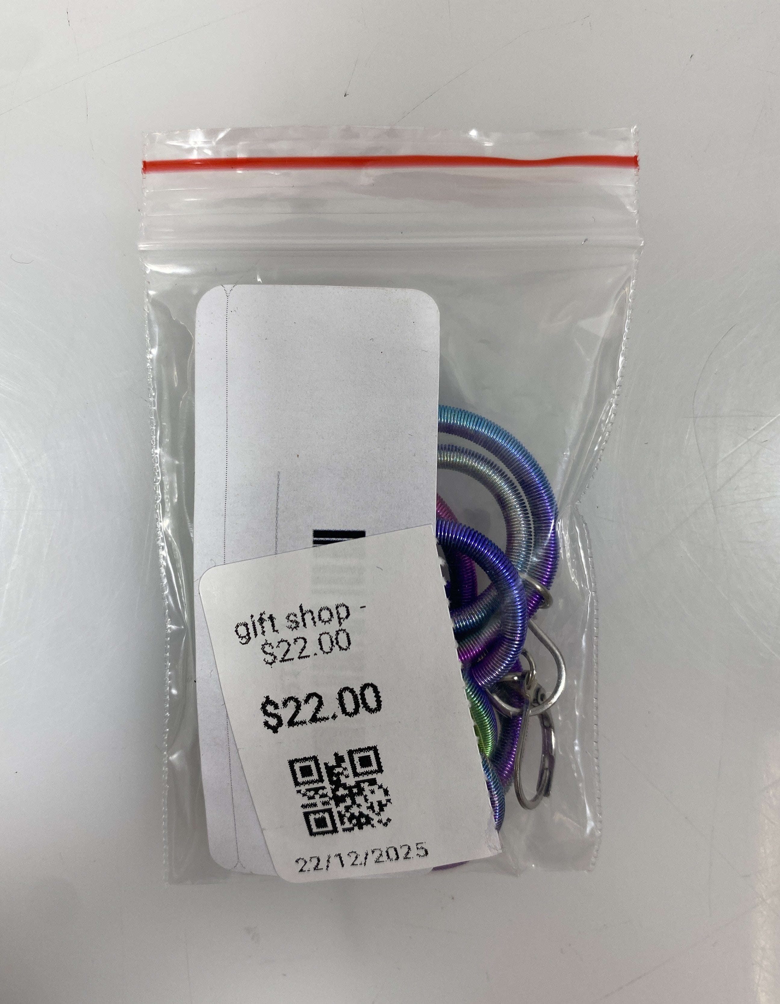 Multicolored Connected Spring Wire Earrings
