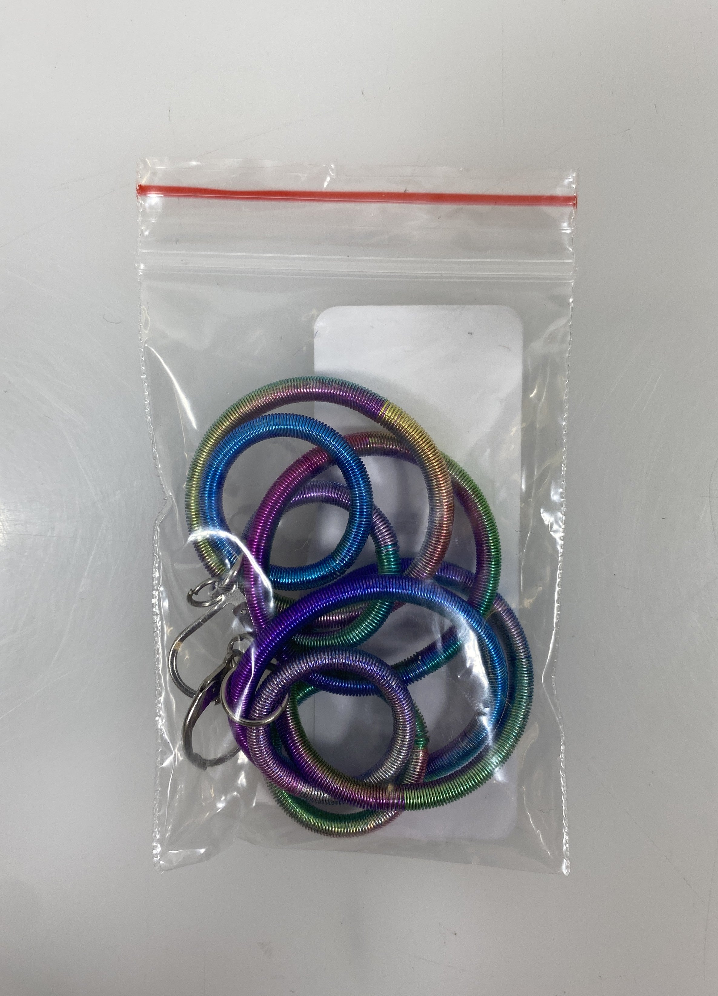 Multicolored Connected Spring Wire Earrings