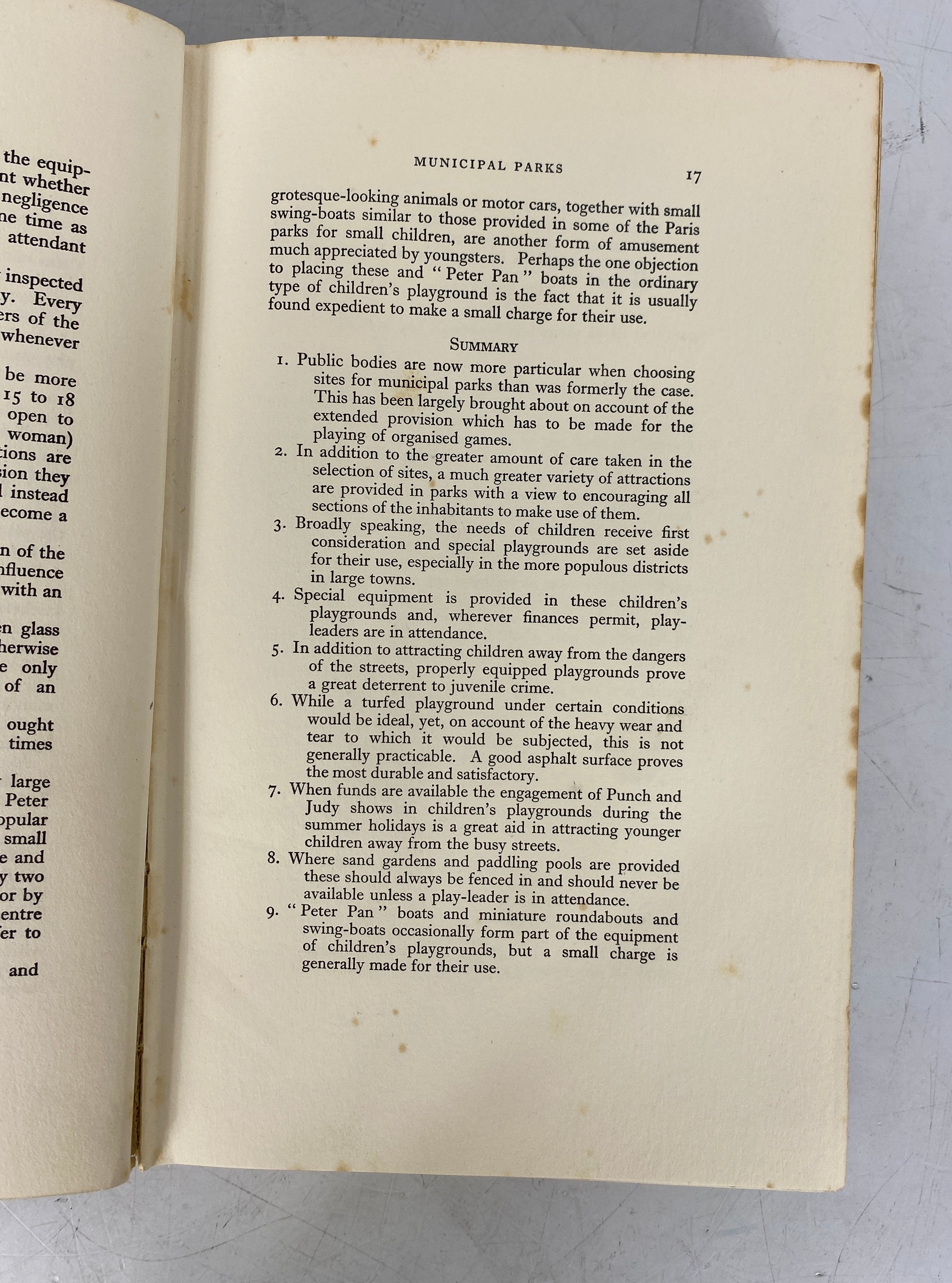 Municipal Parks W.W. Pettigrew 1937 HC w Vintage Ads and Map