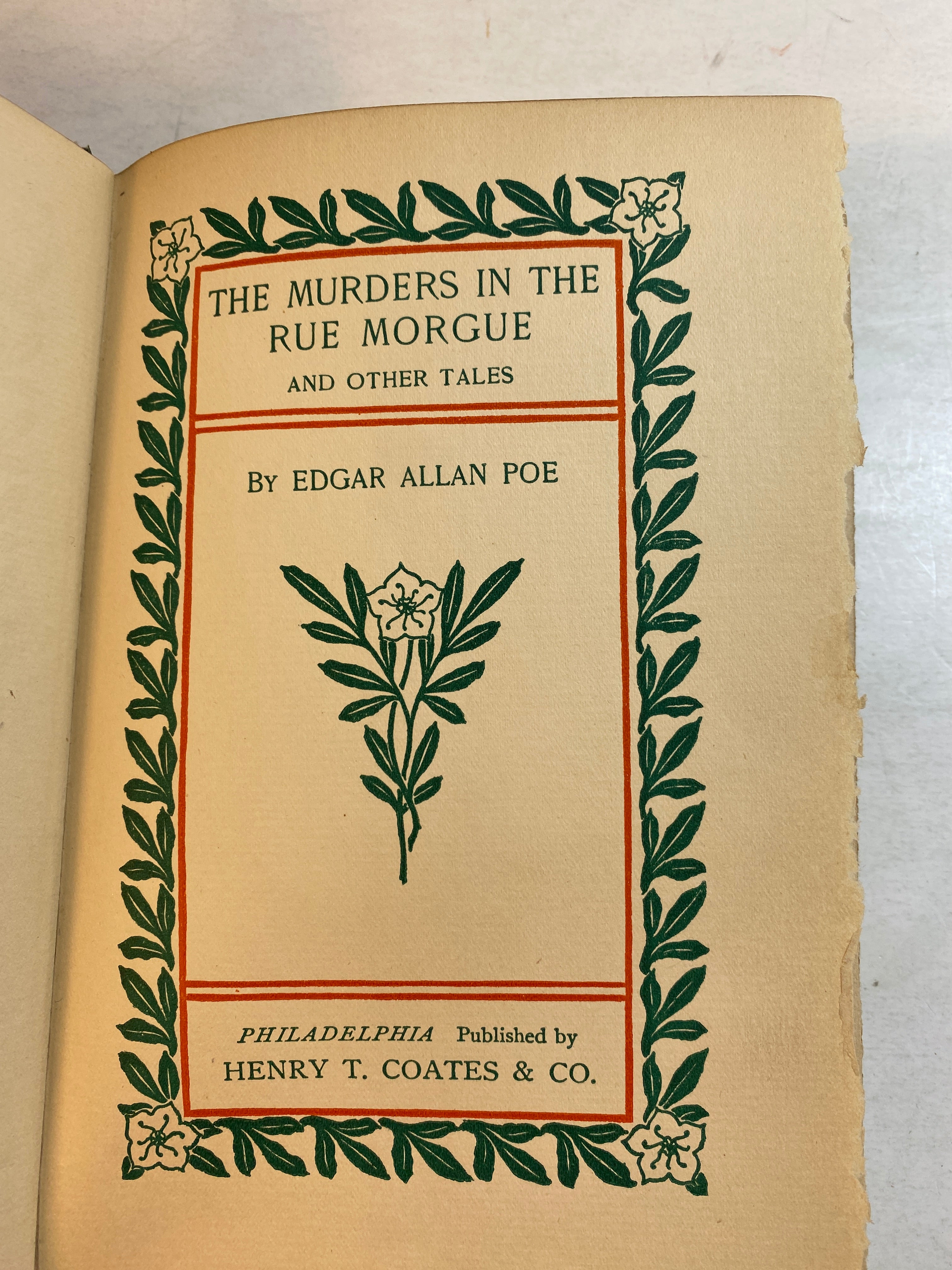 Murders in the Rue Morgue and Other Tales Edgar Allen Poe HC