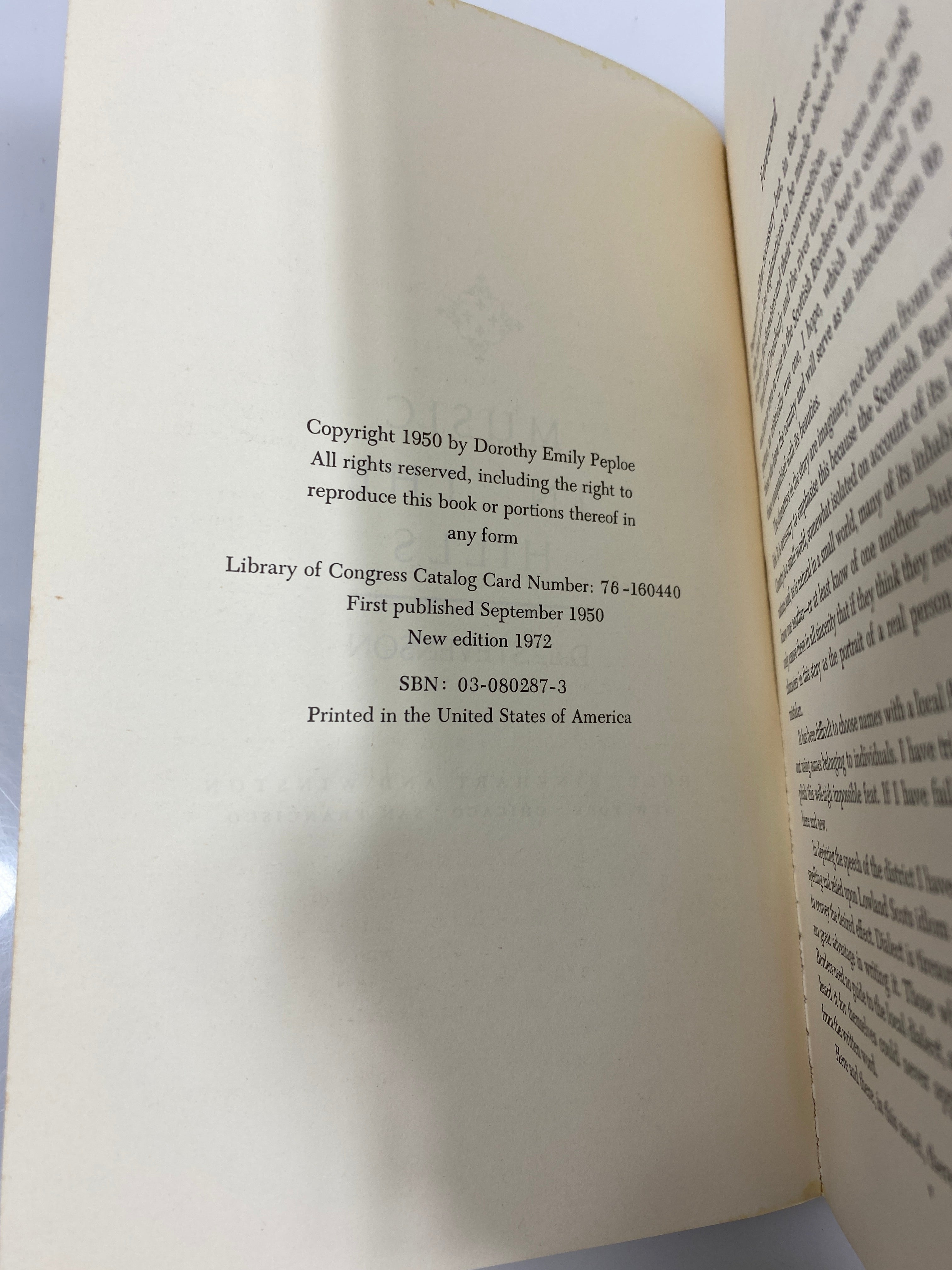 Music in the Hills by Stevenson 1972 SC
