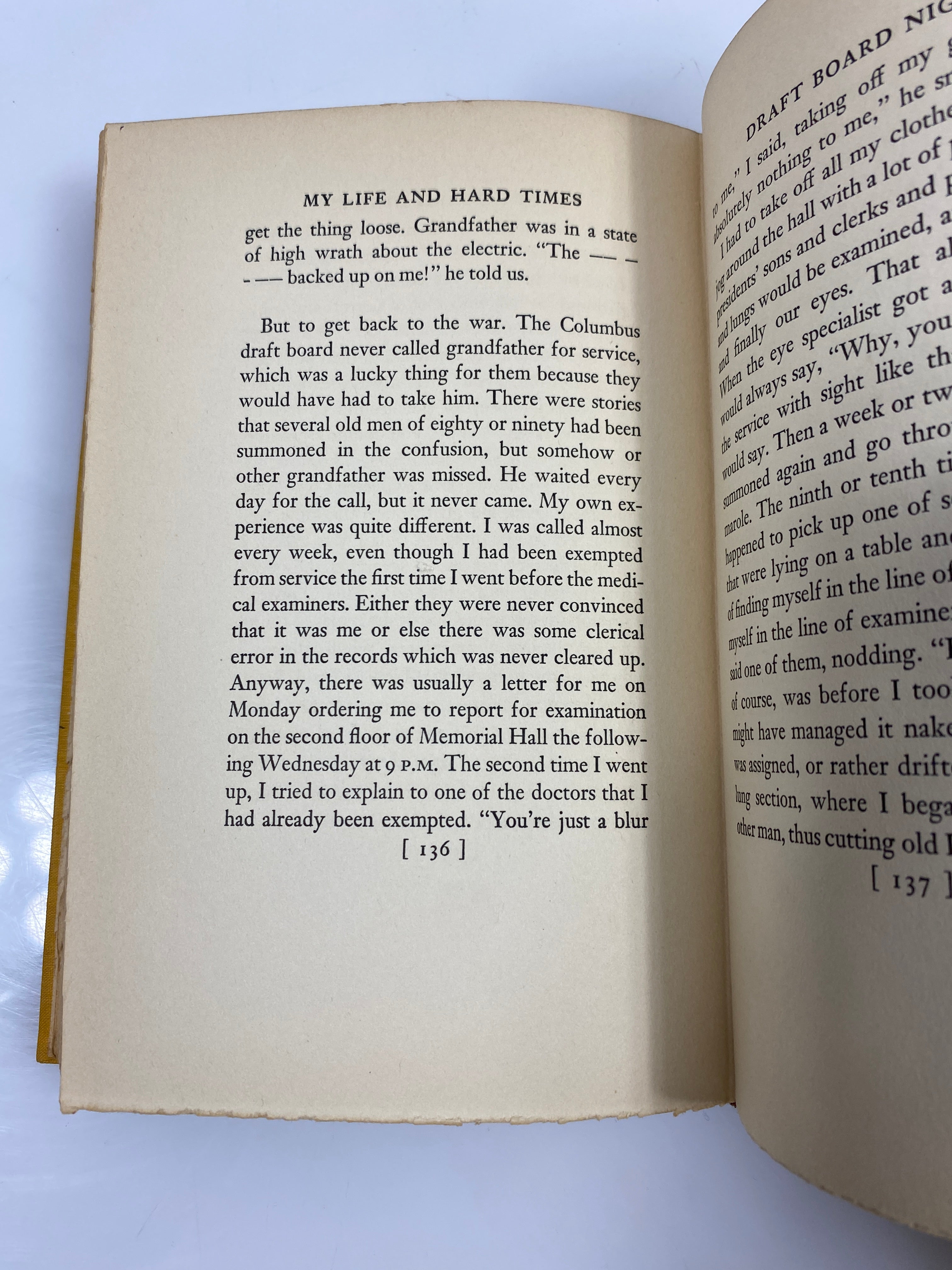 My Life and Hard Times by Thurber 1933 3rd Printing HC