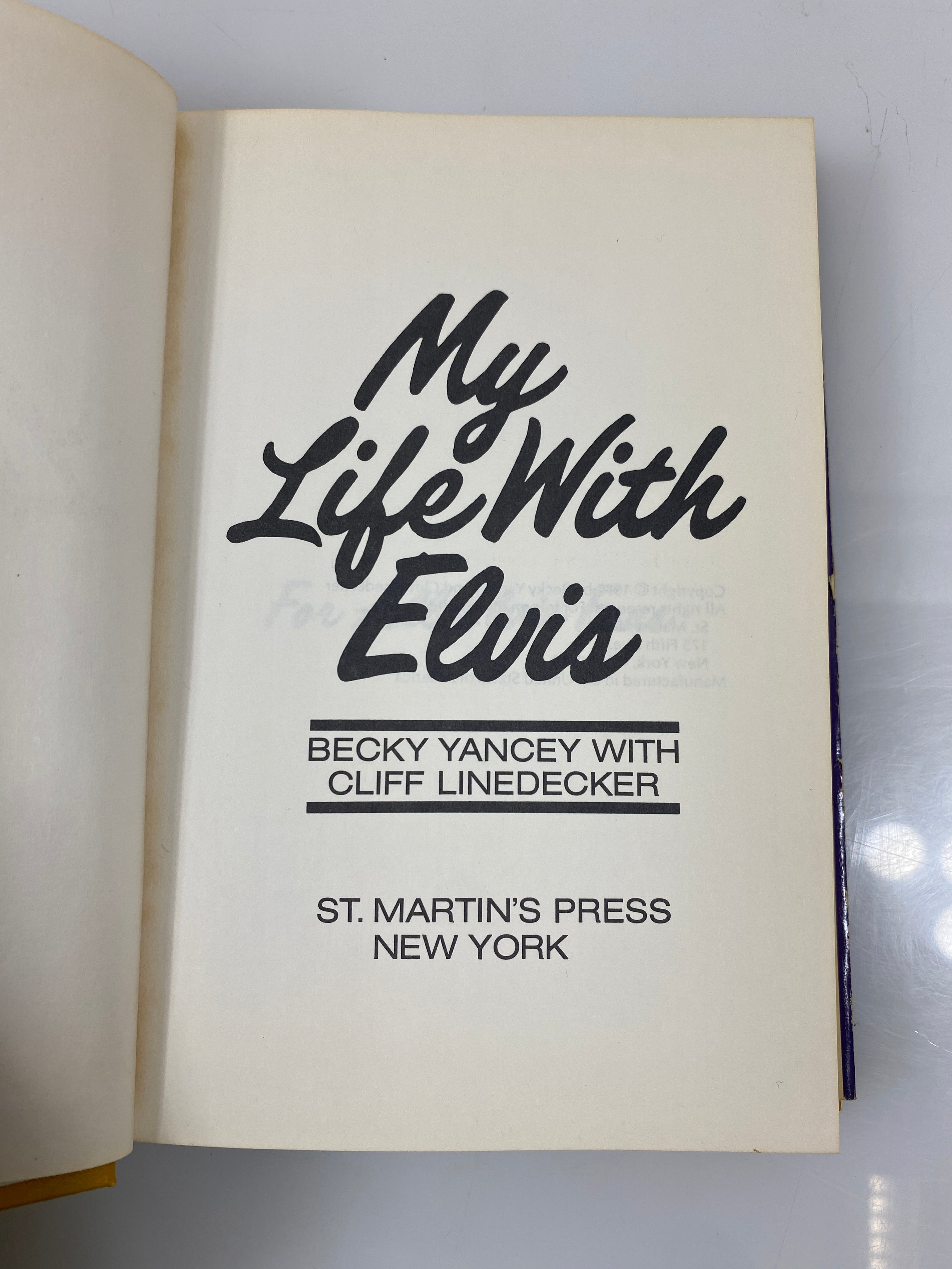 My Life With Elvis by Yancey/Linedecker 1977 HCDJ