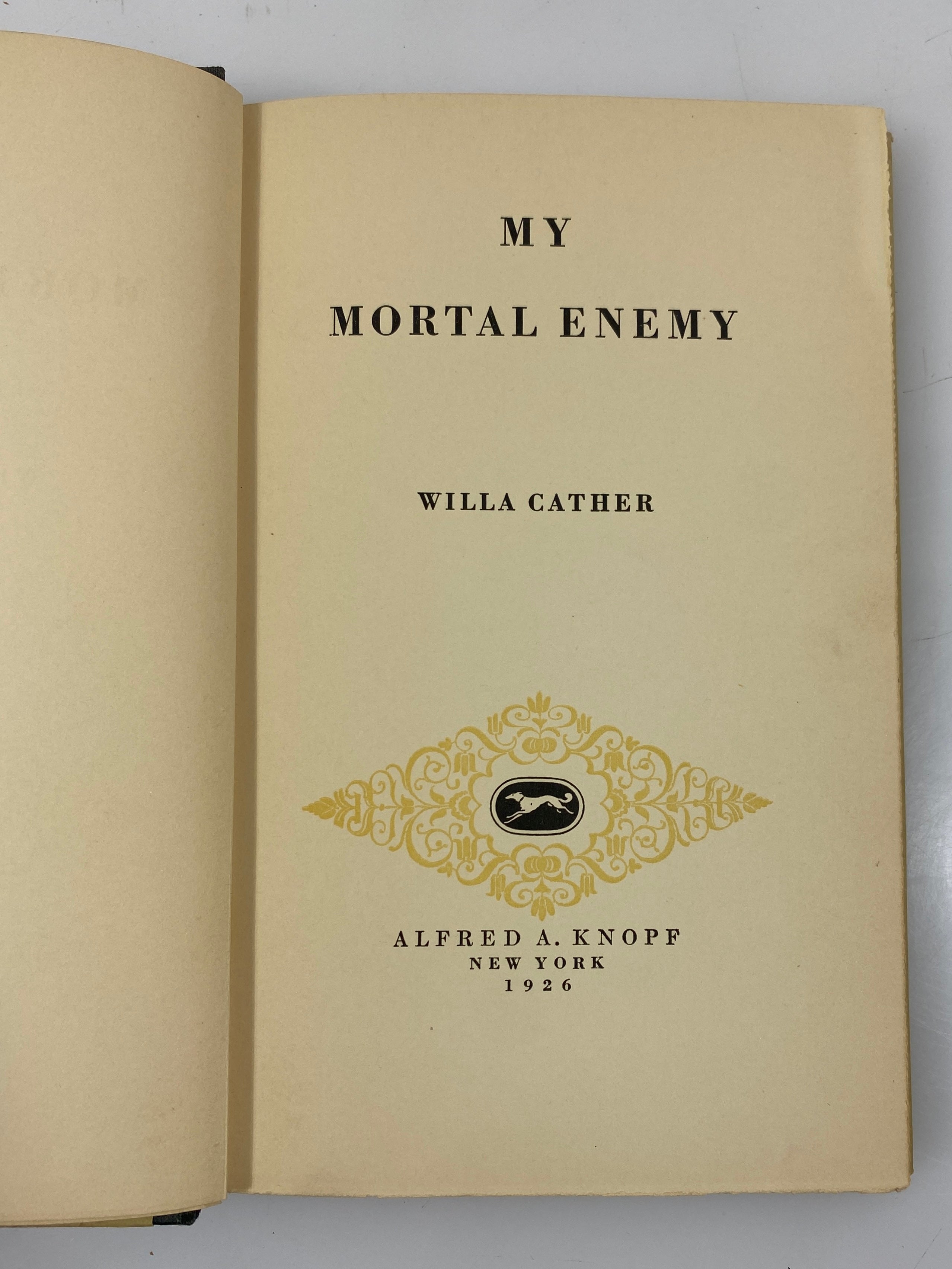 My Mortal Enemy by Willa Cather DJHC 1926