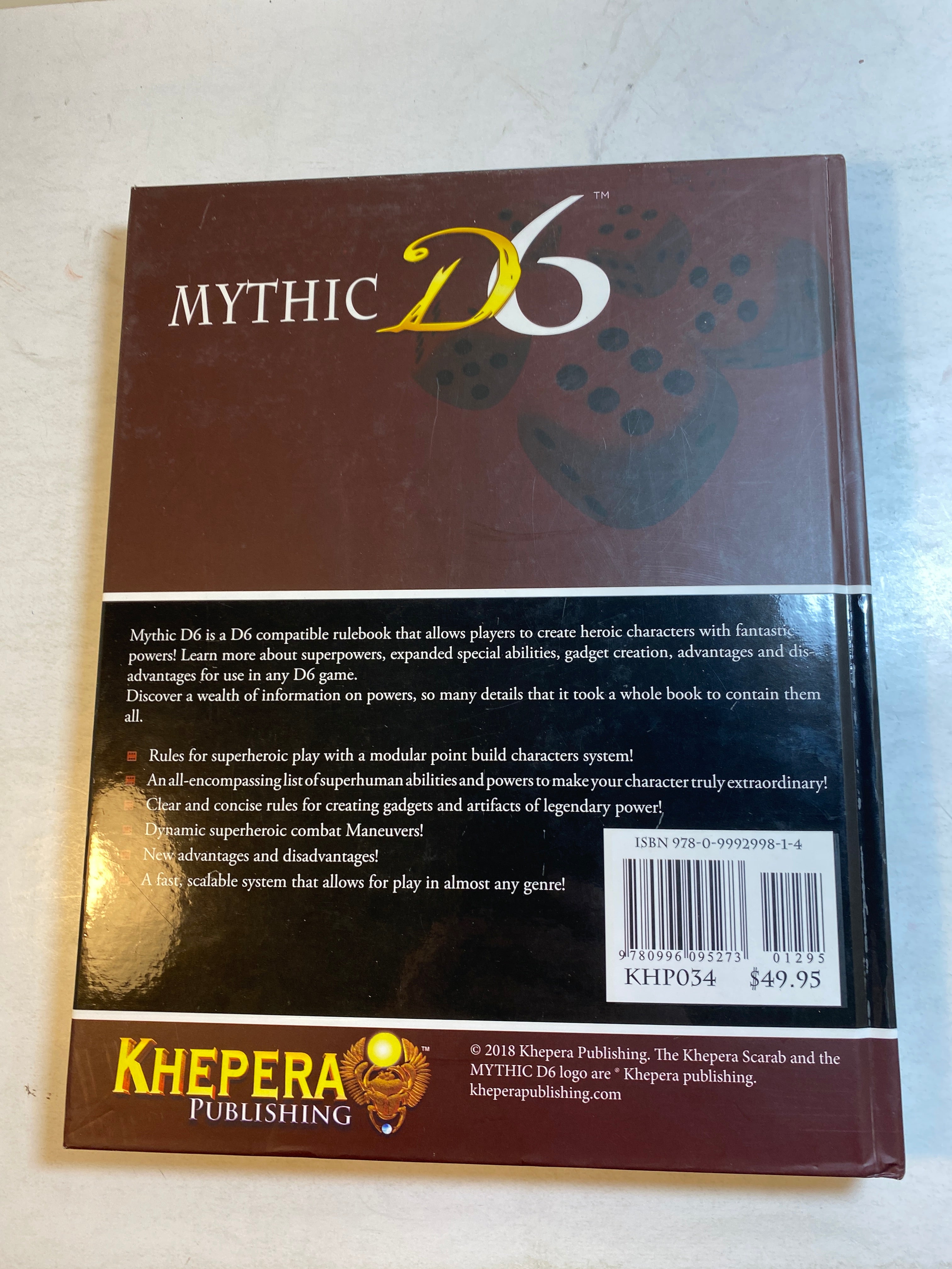 Mythic D6 RPG Multi-Genre Roleplaying Game System HC 2018