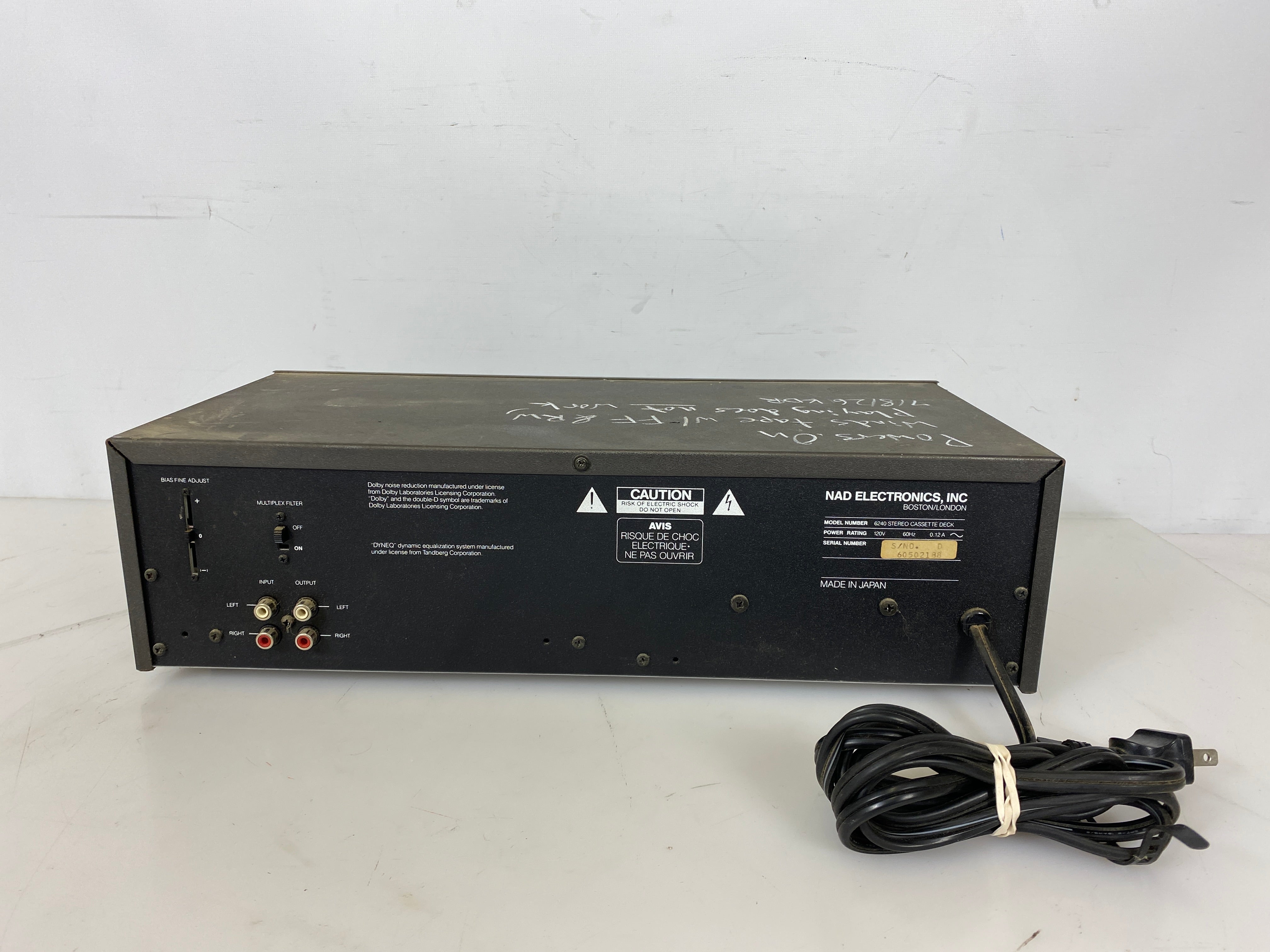 Nad 6240 Stereo Cassette Player Deck *Powers On*