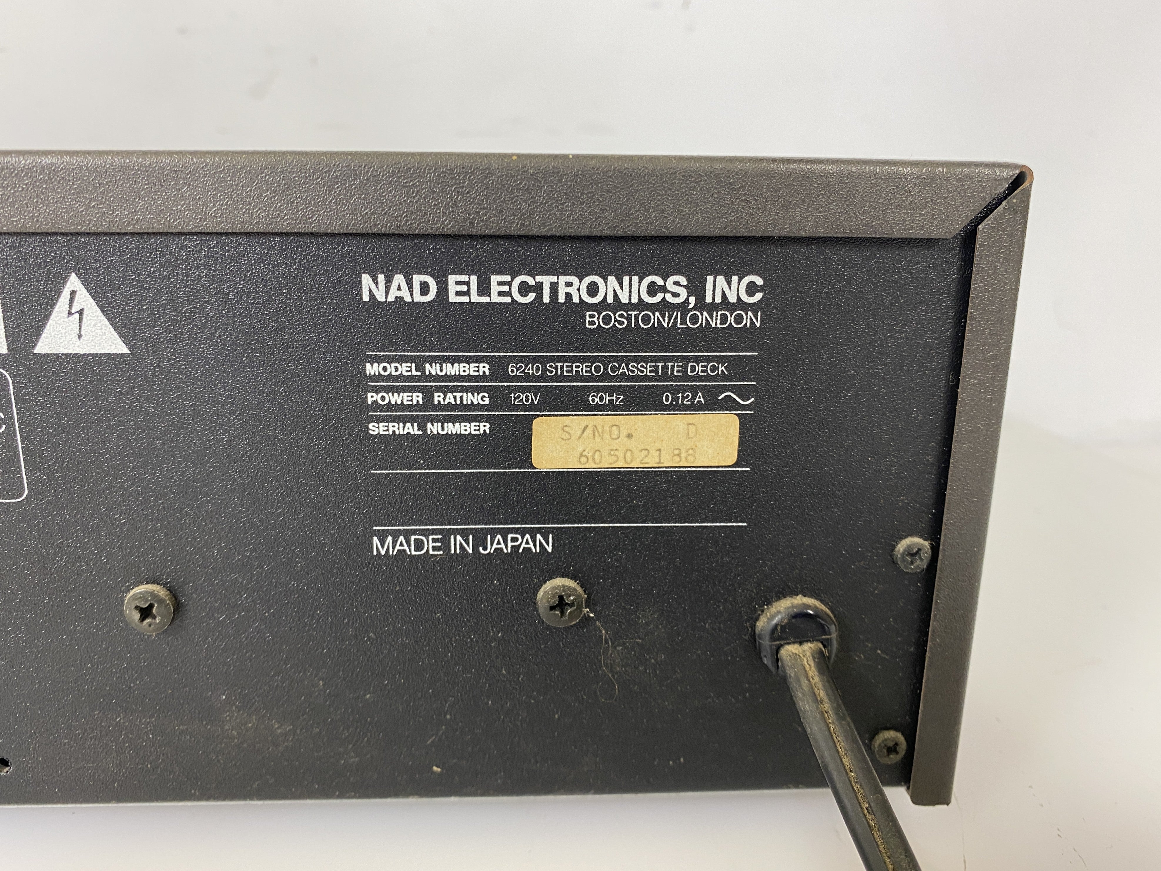 Nad 6240 Stereo Cassette Player Deck *Powers On*