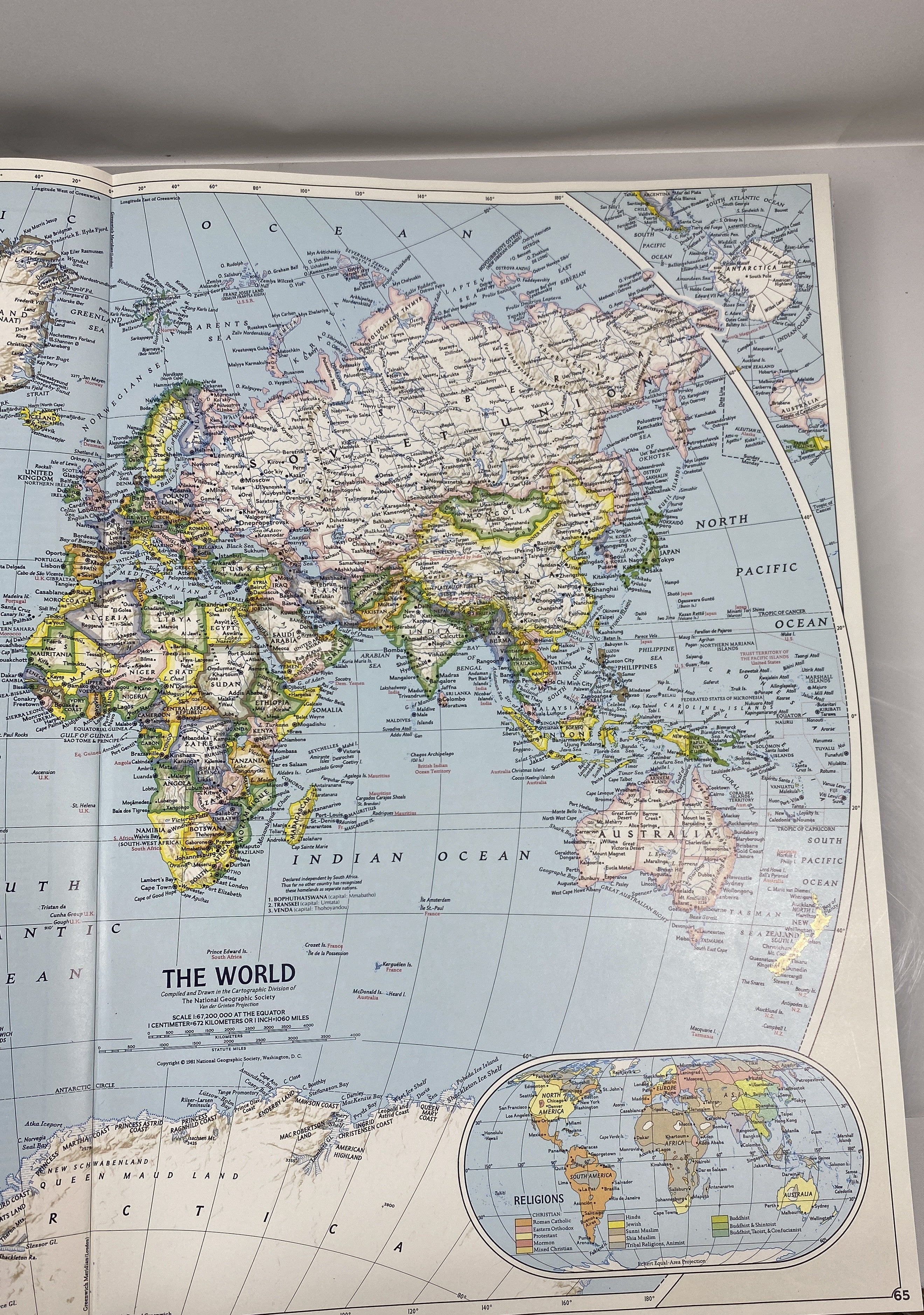 National Geographic Atlas of the World 5th Ed. 1983 HC