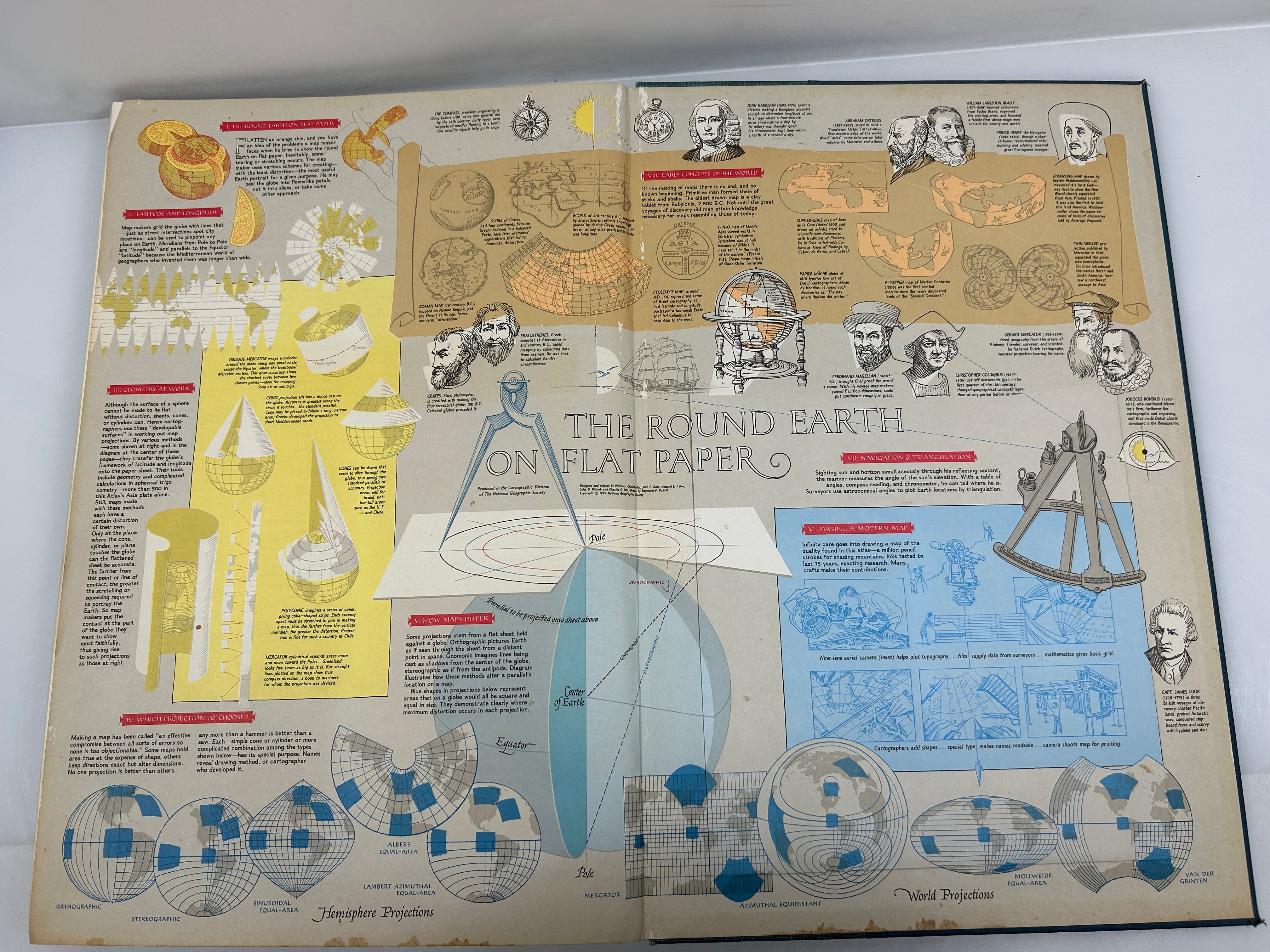 National Geographic Atlas of the World HC Edit Wilbur E. Garrett 1975 HC Signed
